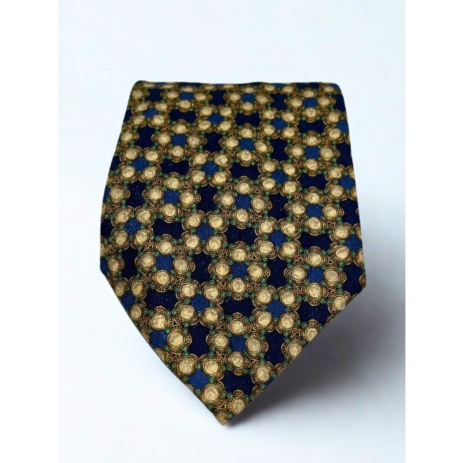 Valentino Valentino Cravatte Vintage Silk Tie Medallion Pattern Size ONE SIZE - 5 Thumbnail