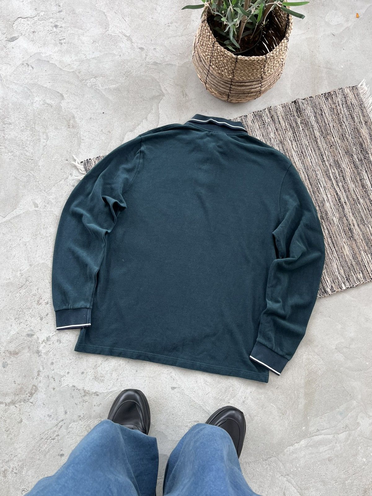 Lacoste Vintage Lacoste Rugby Shirt Green Minimalist Small Logo Y2K Size US XXL / EU 58 / 5 - 11 Thumbnail