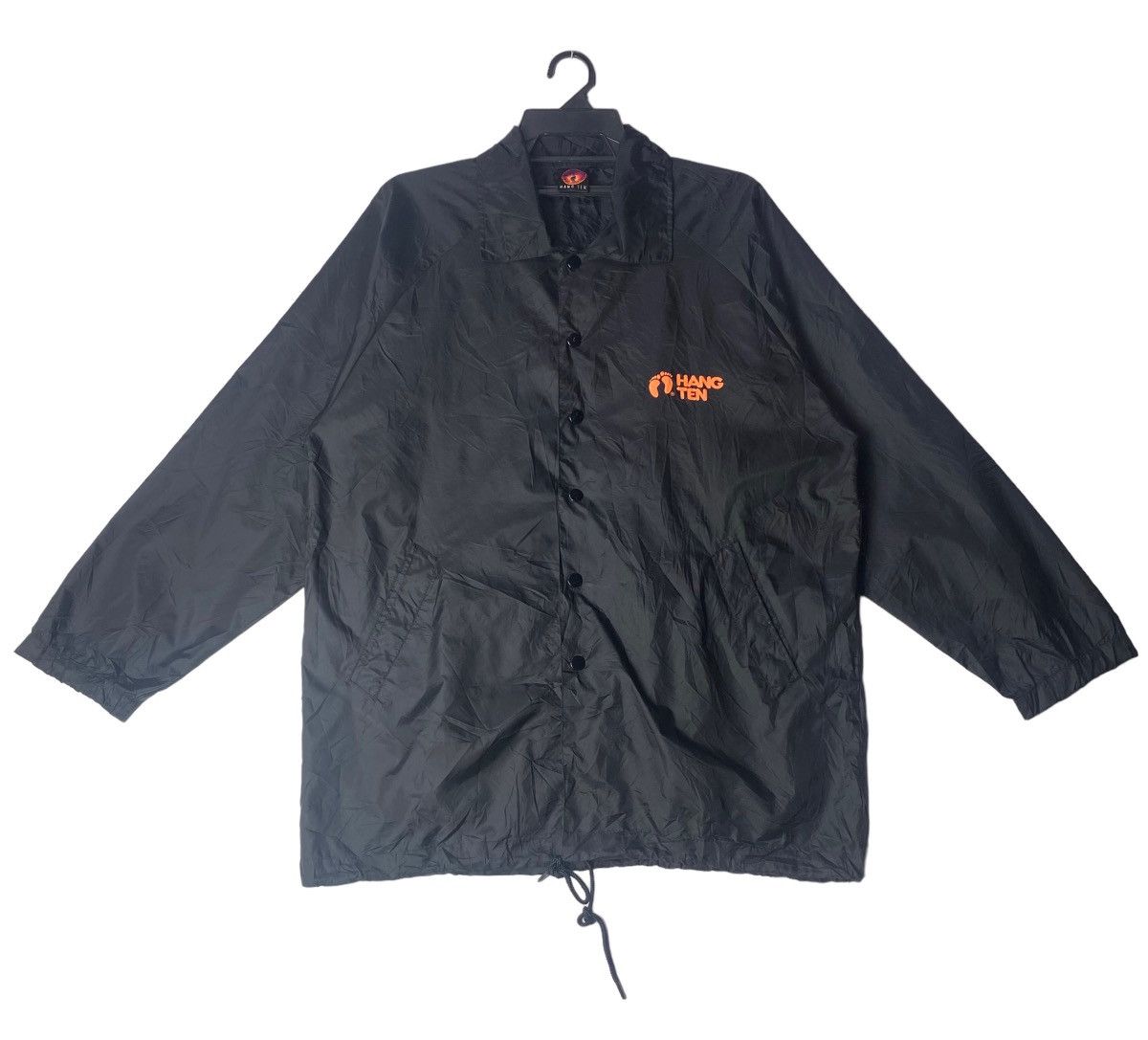 Vtg 90s rare HANG TEN multicolor logo spell out coach jacket