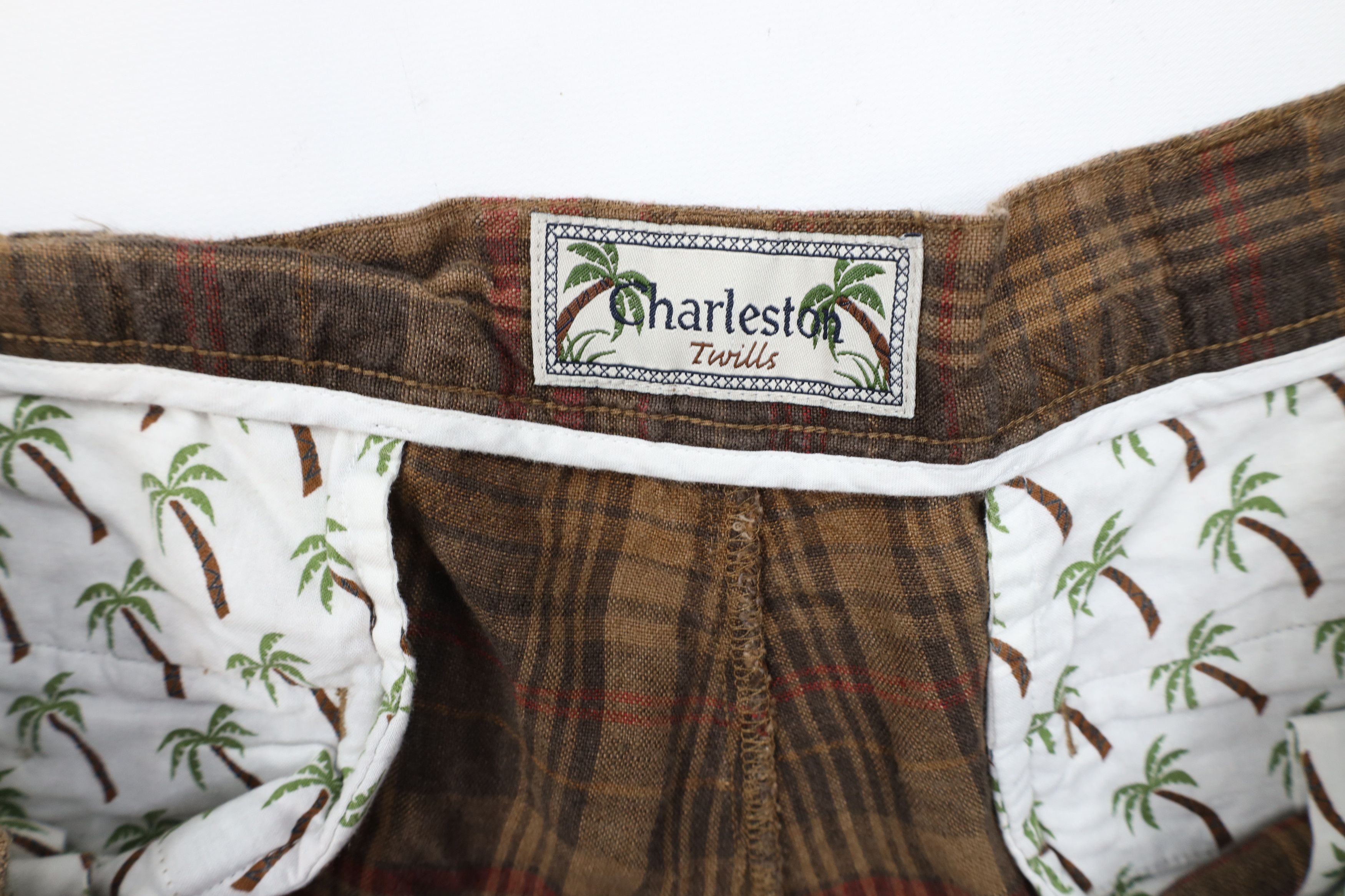 Vintage Vintage 90s Streetwear Linen Golfing Chino Shorts Plaid Size US 38 / EU 54 - 6 Thumbnail
