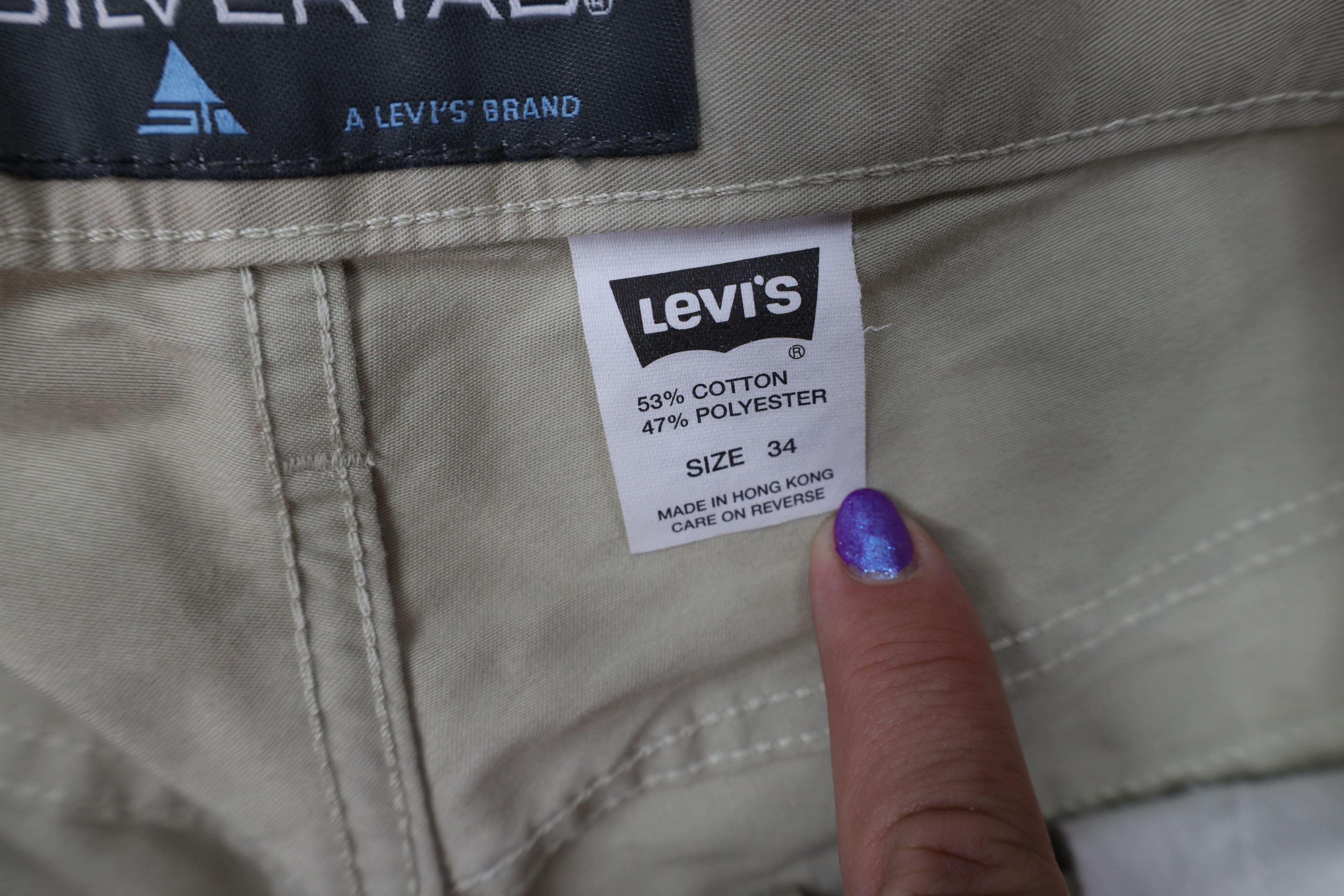 Levi's Deadstock Vintage 90s Levis SilverTab Pocket Cargo Shorts Size US 34 / EU 50 - 10 Thumbnail