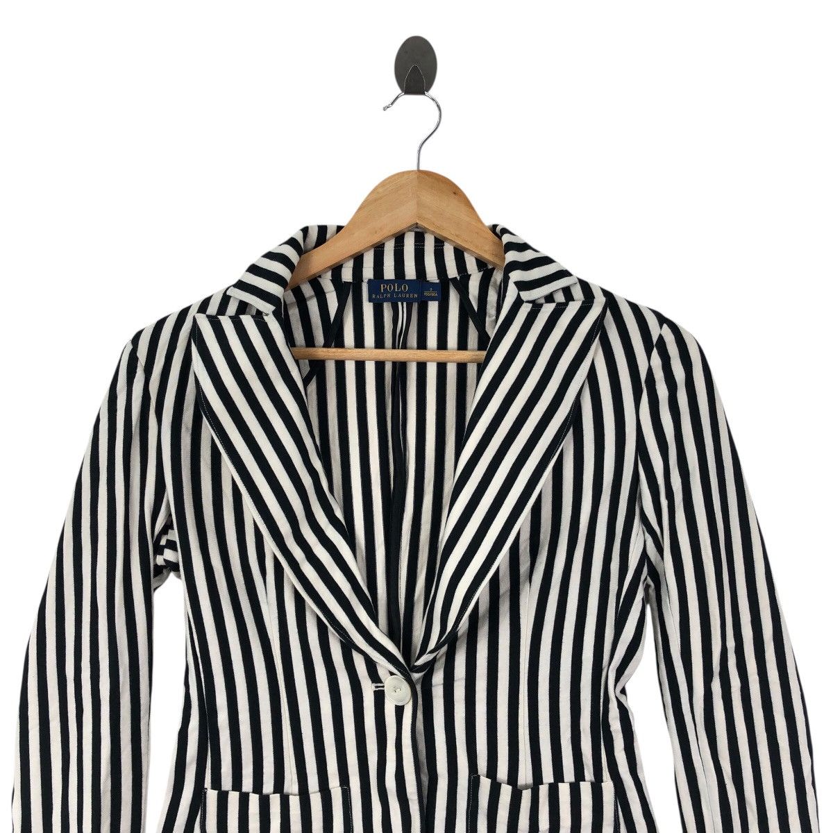 Polo Ralph Lauren × Vintage Vintage POLO Rl By RALPH LAUREN Stripe Office Blazer Coat Size XS / US 0-2 / IT 36-38 - 3 Thumbnail