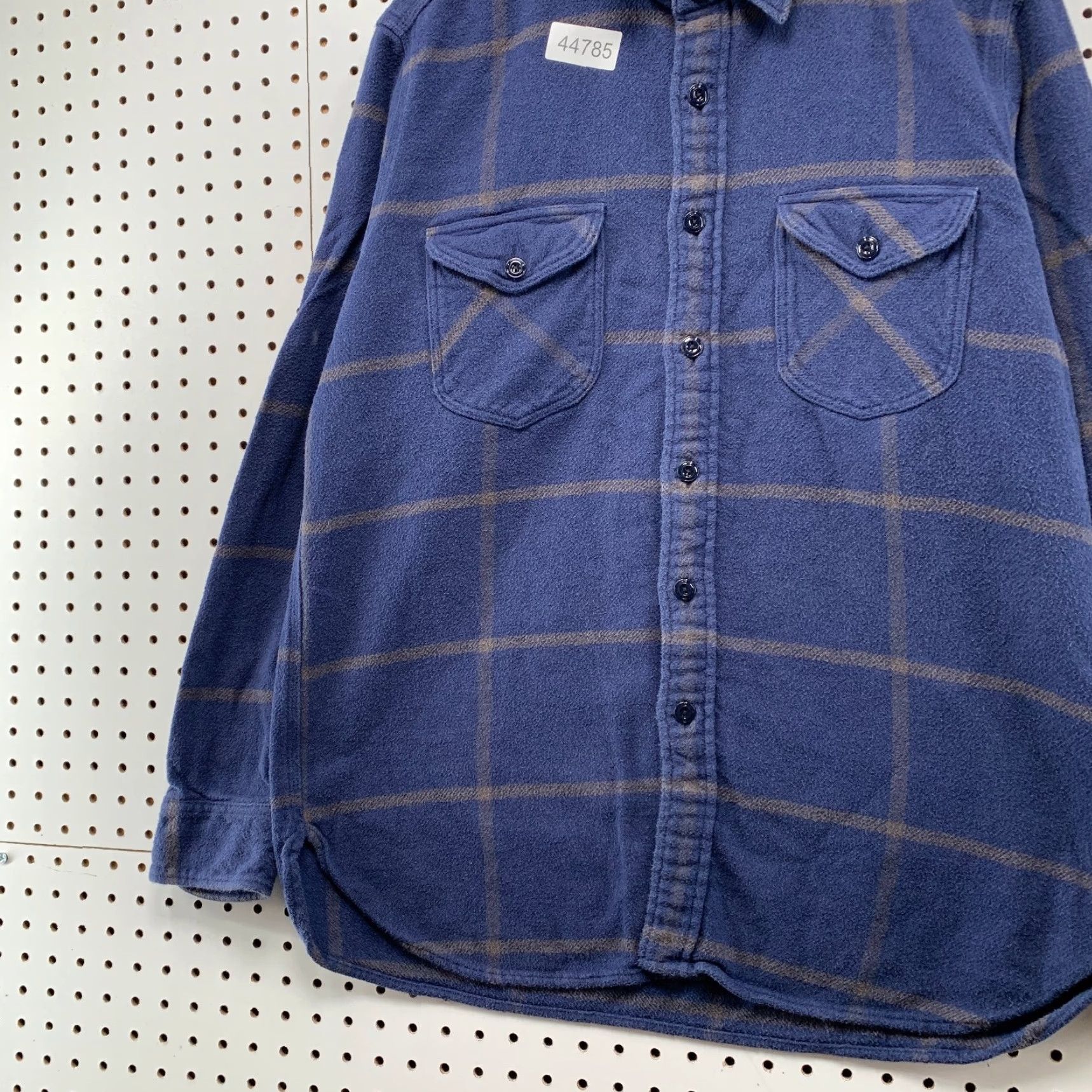 Wallace & Barnes VINTAGE JCREW Wallace & Barnes Shirt Mens Large Blue Button Up Plaid Flannel Size US L / EU 52-54 / 3 - 3 Thumbnail