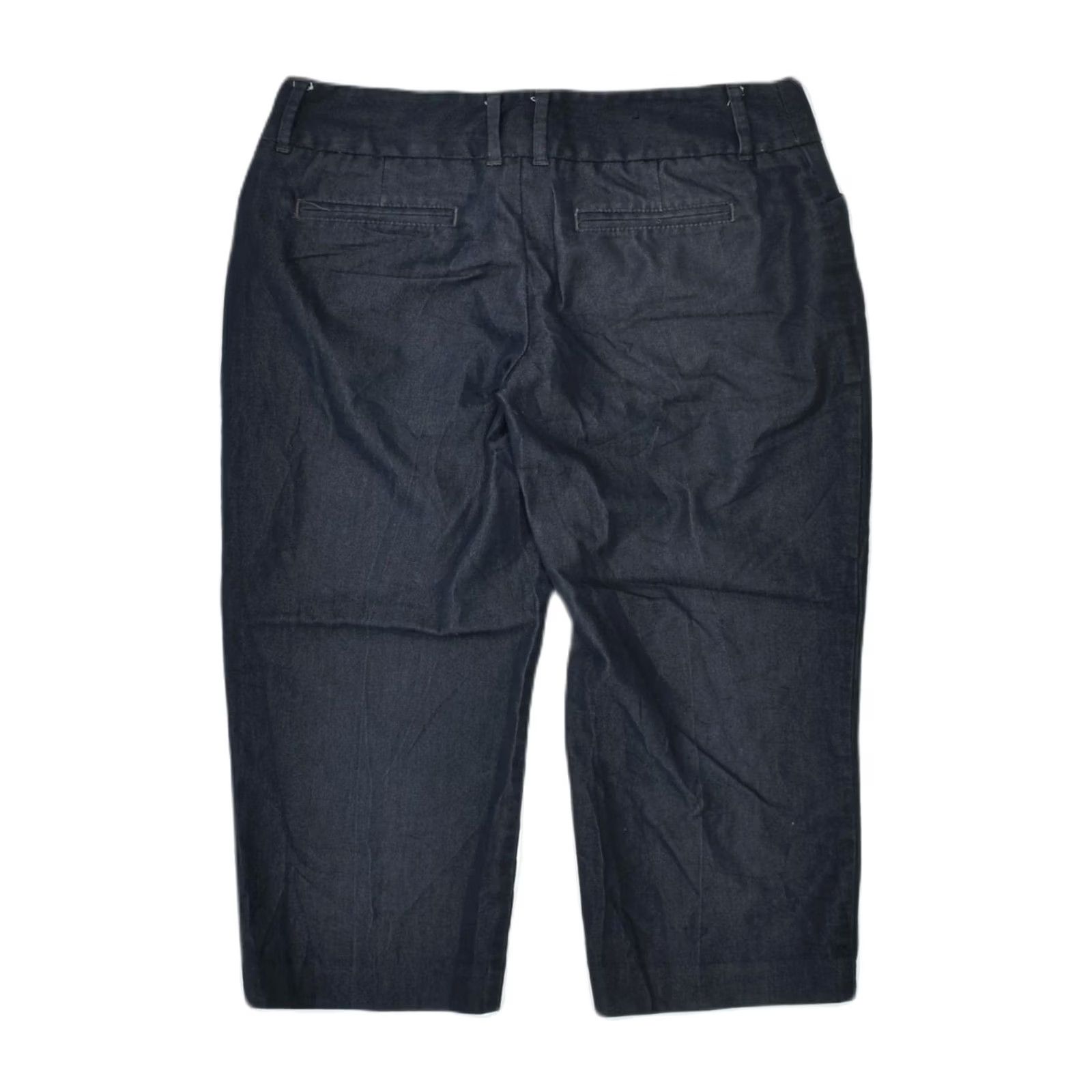 Mossimo MOSSIMO Womens Capri Trousers Navy Blue Cotton XS US 2 W28 L21 Size 26" / US 2 / IT 38 - 2 Thumbnail