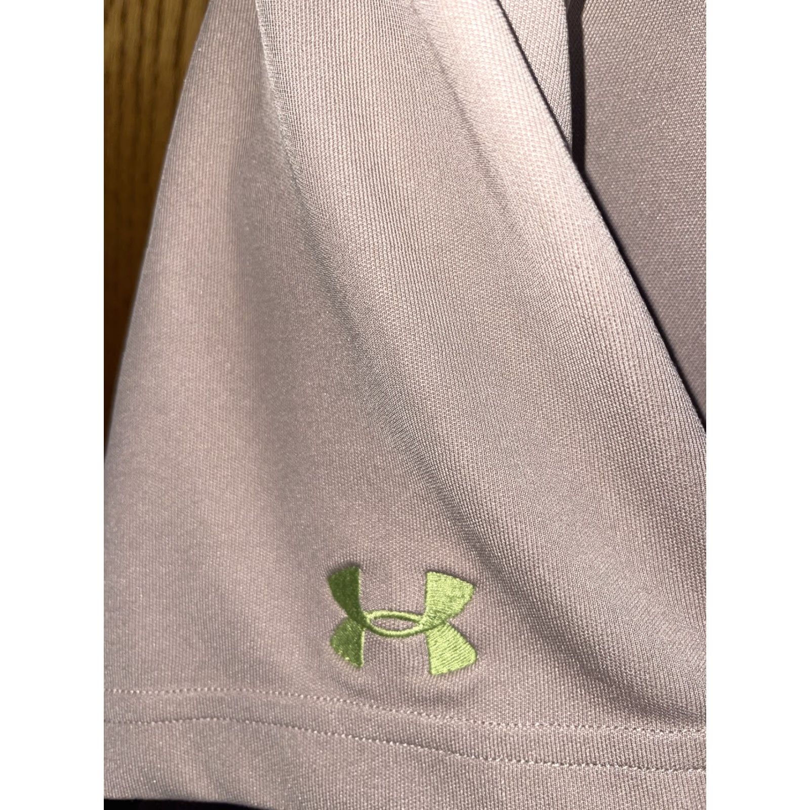 Under Armour Under Armour Polo Shirt Men XL Short Sleeve Stretch HeatGear Golf Tan Beige Lime Green Size US XL / EU 56 / 4 - 3 Thumbnail