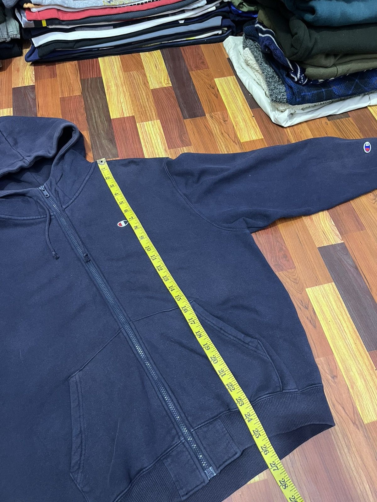 Champion Champion Full Zip Hoodie Navy Small Logo XL Size US XL / EU 56 / 4 - 11 Thumbnail