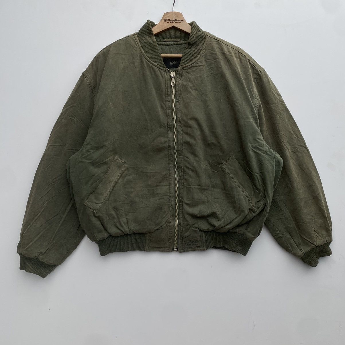 Hugo Boss × Vintage Vintage HUGO BOSS ‘MIRO’ Military Style Bomber Jacket Luxury Size US M / EU 48-50 / 2 - 1 Thumbnail
