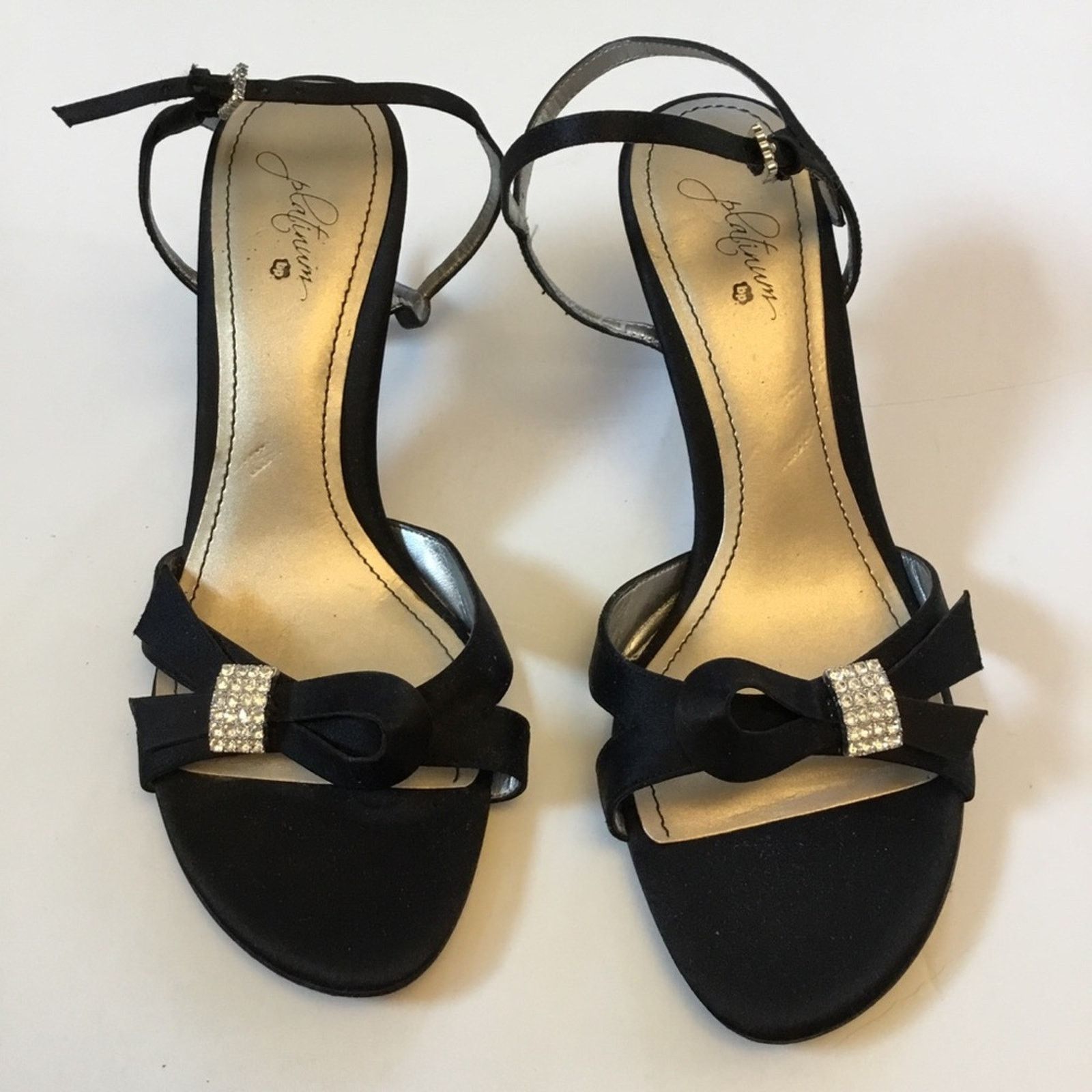 Other Platinum BP Black Sandals Heels Size US 6.5 / IT 36.5 - 1 Thumbnail