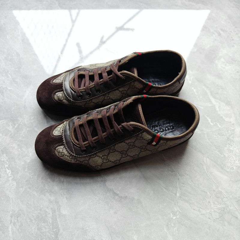 Gucci Gucci GG Velvet Casual Sneakers in Dark Beige 0079 Size US 8 / EU 41 - 1 Thumbnail