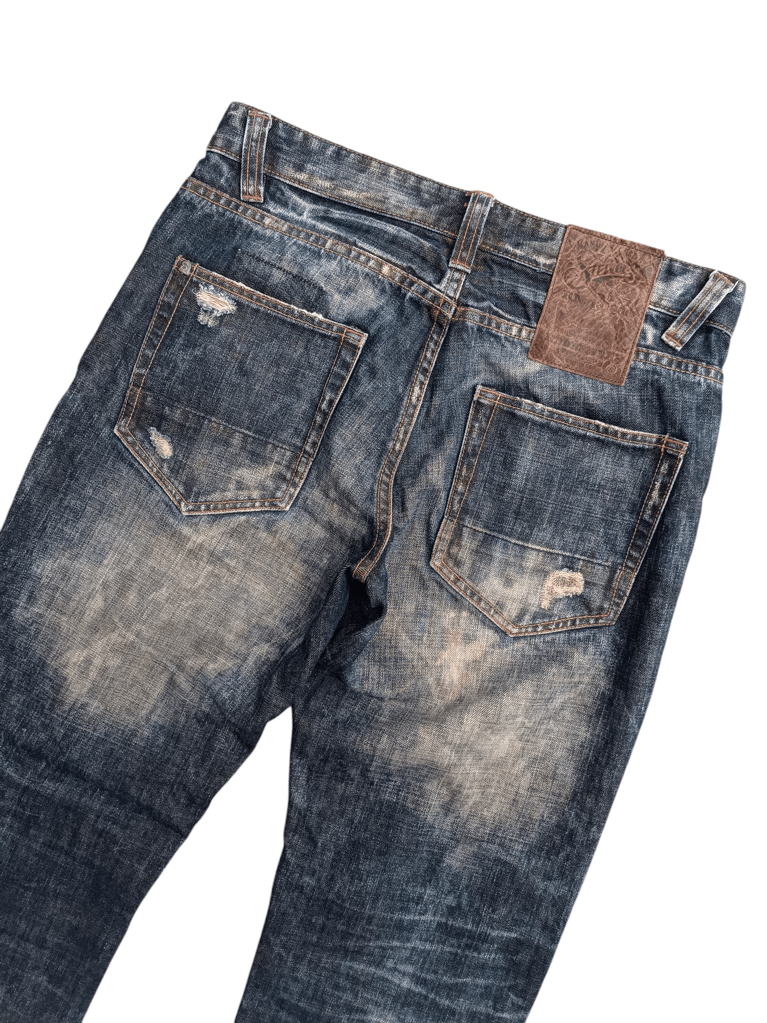Tornado Mart STRIVERS & CO UNION MADE TIE DYE DISTRESSED WHISKERS FADED Size US 30 / EU 46 - 22 Thumbnail