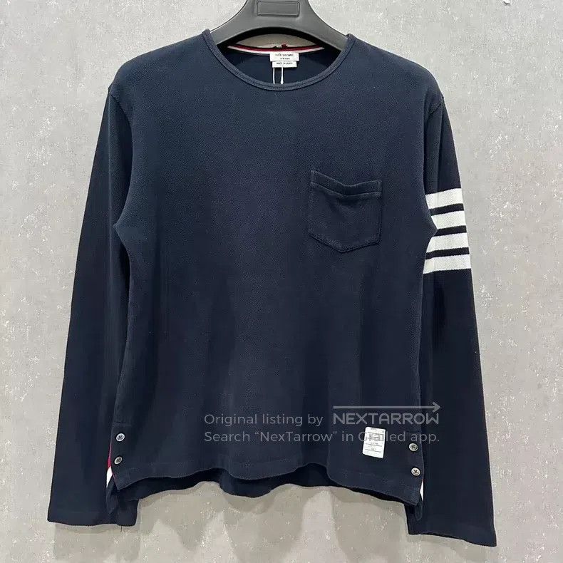 Thom Browne Thom Browne Gray knit pocket stripe long sleeves Size US L / EU 52-54 / 3 - 1 Thumbnail
