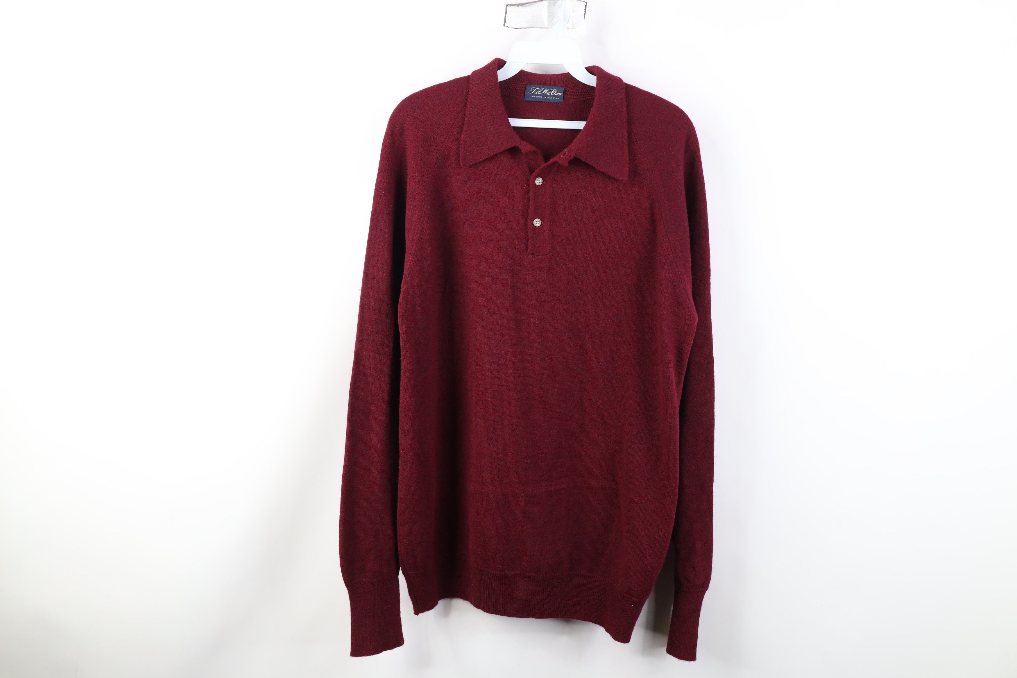 Vintage Vintage 70s Streetwear Wool Blend Knit Collared Sweater USA Size US M / EU 48-50 / 2 - 1 Thumbnail