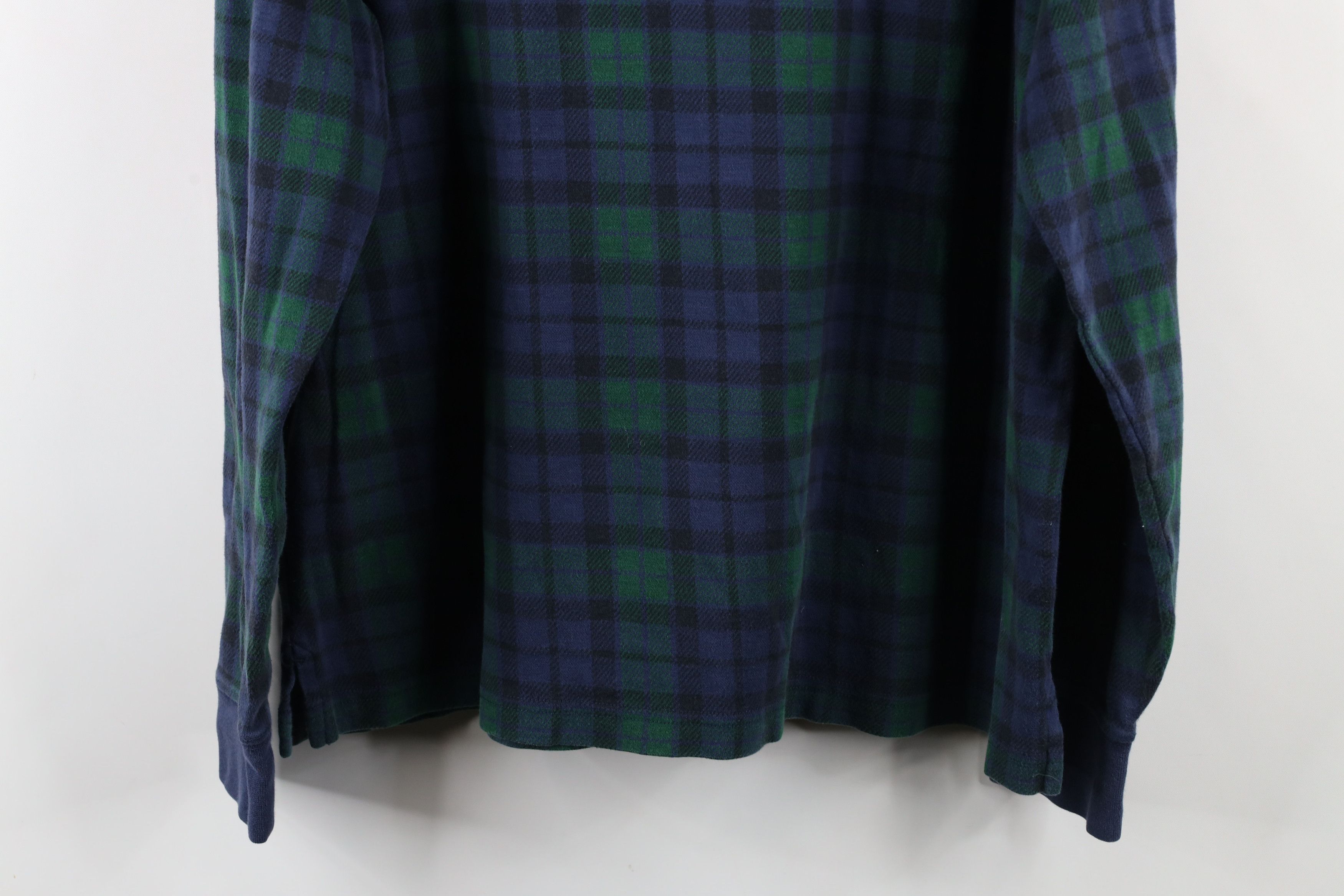 Lands' End × Vintage Vintage Y2K Lands End Knit Long Sleeve Rugby Polo Plaid Size US L / EU 52-54 / 3 - 9 Thumbnail