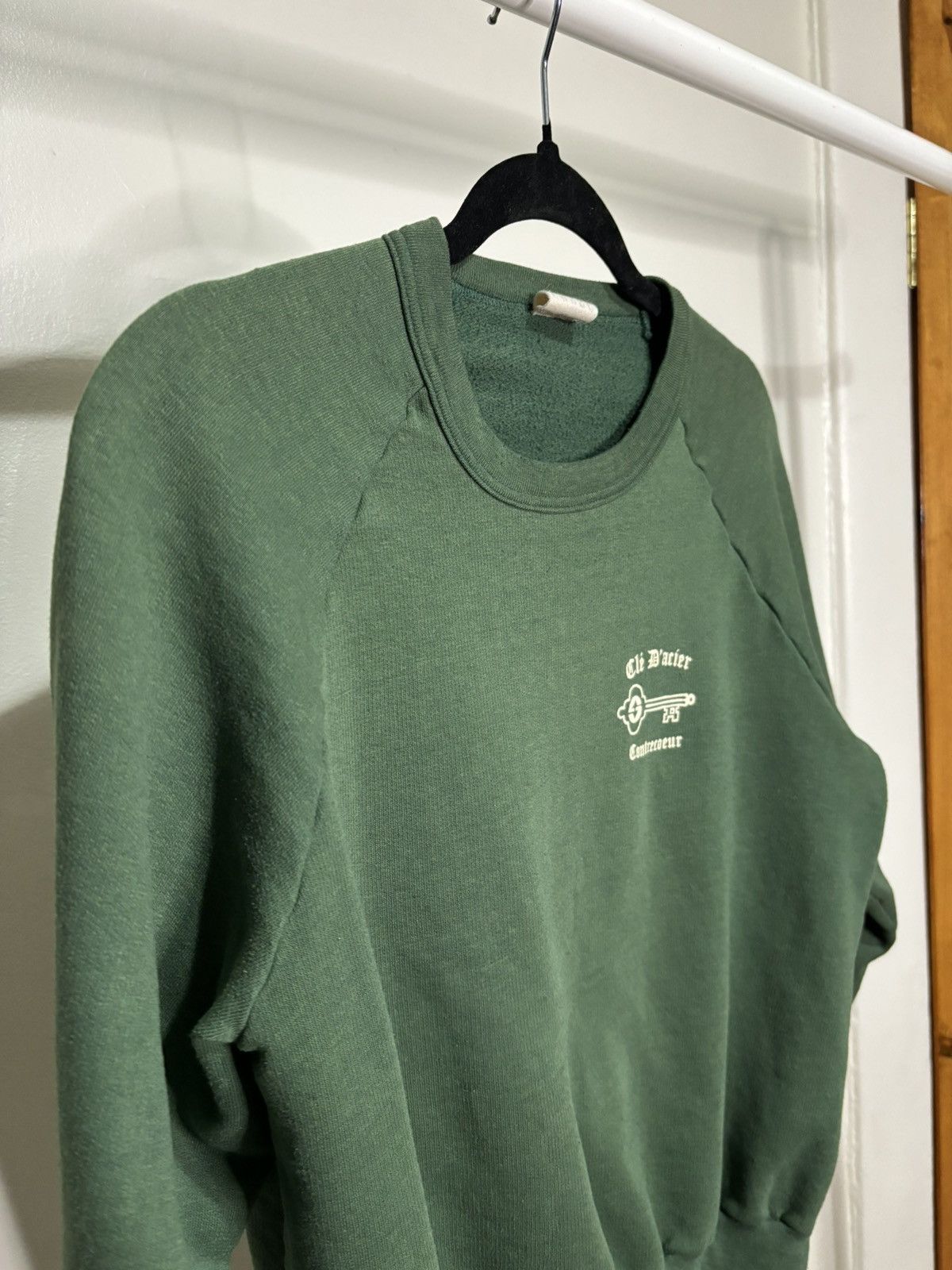 Vintage Vintage 1960s Green Boxy Sweatshirt Size US S / EU 44-46 / 1 - 2 Thumbnail