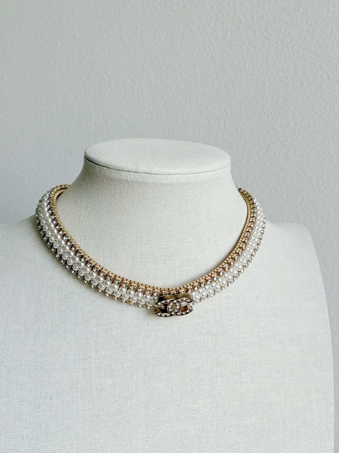 Chanel Chanel 21A Pearl Diamond Choker Size ONE SIZE - 1 Thumbnail