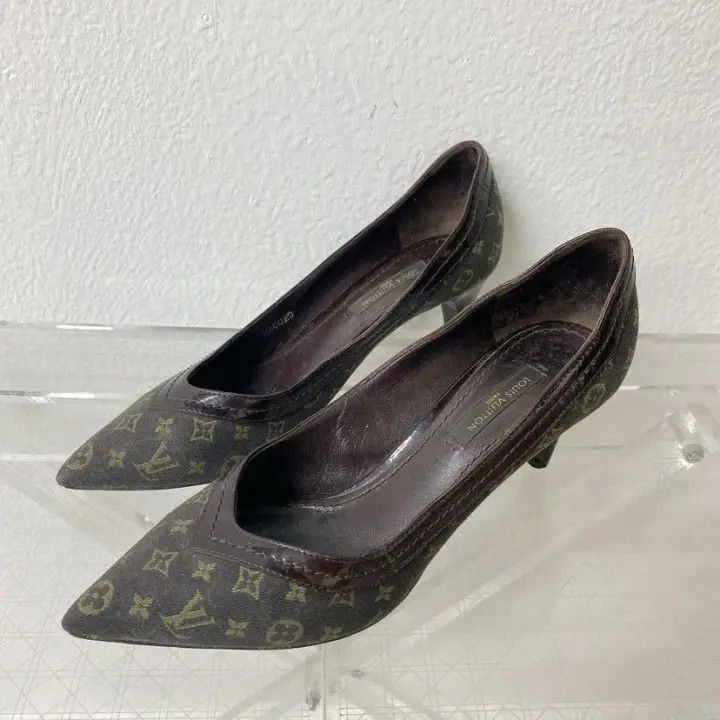 Louis Vuitton Louis Vuitton Classic Brown Pointed Heels 0079 Size US 4 / IT 34 - 1 Thumbnail