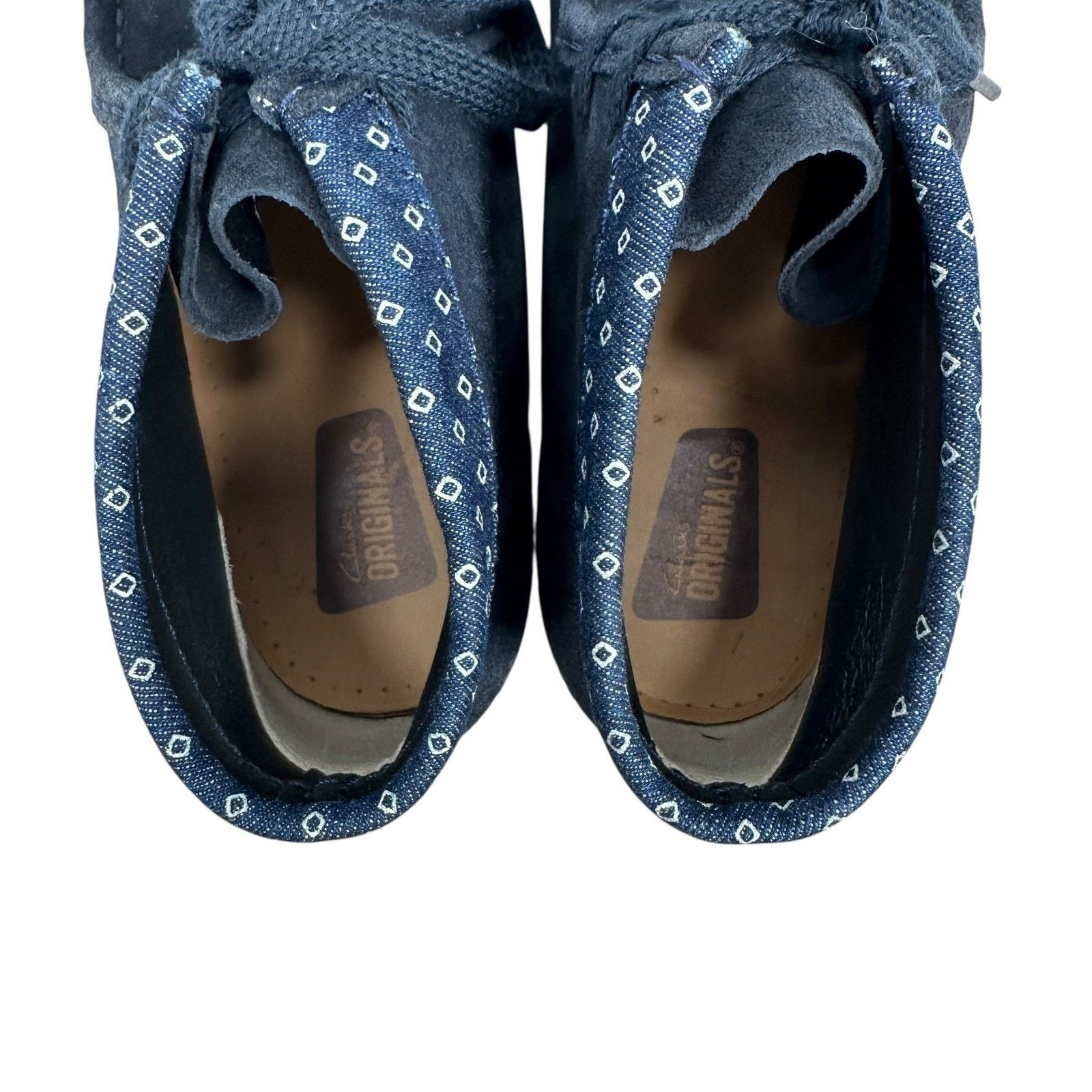 Clarks Clarks Wallabee Boots Mens US 7.5 Navy Blue Suede Lace Shoes Size US 7.5 / EU 40-41 - 6 Thumbnail