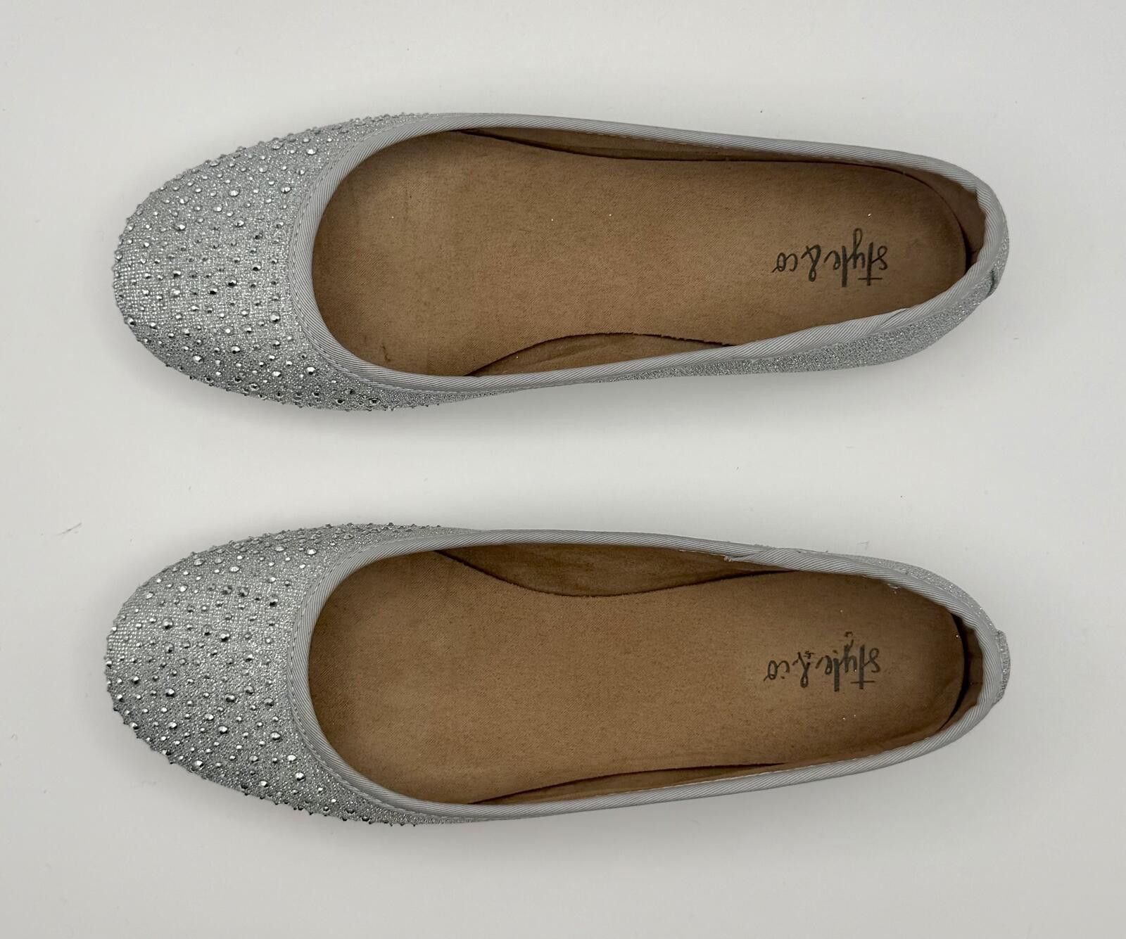 Style & Co Style & Co. Angelynn Silver Rhinestone Ballet Flats – Size 7 Size US 7 / IT 37 - 3 Thumbnail