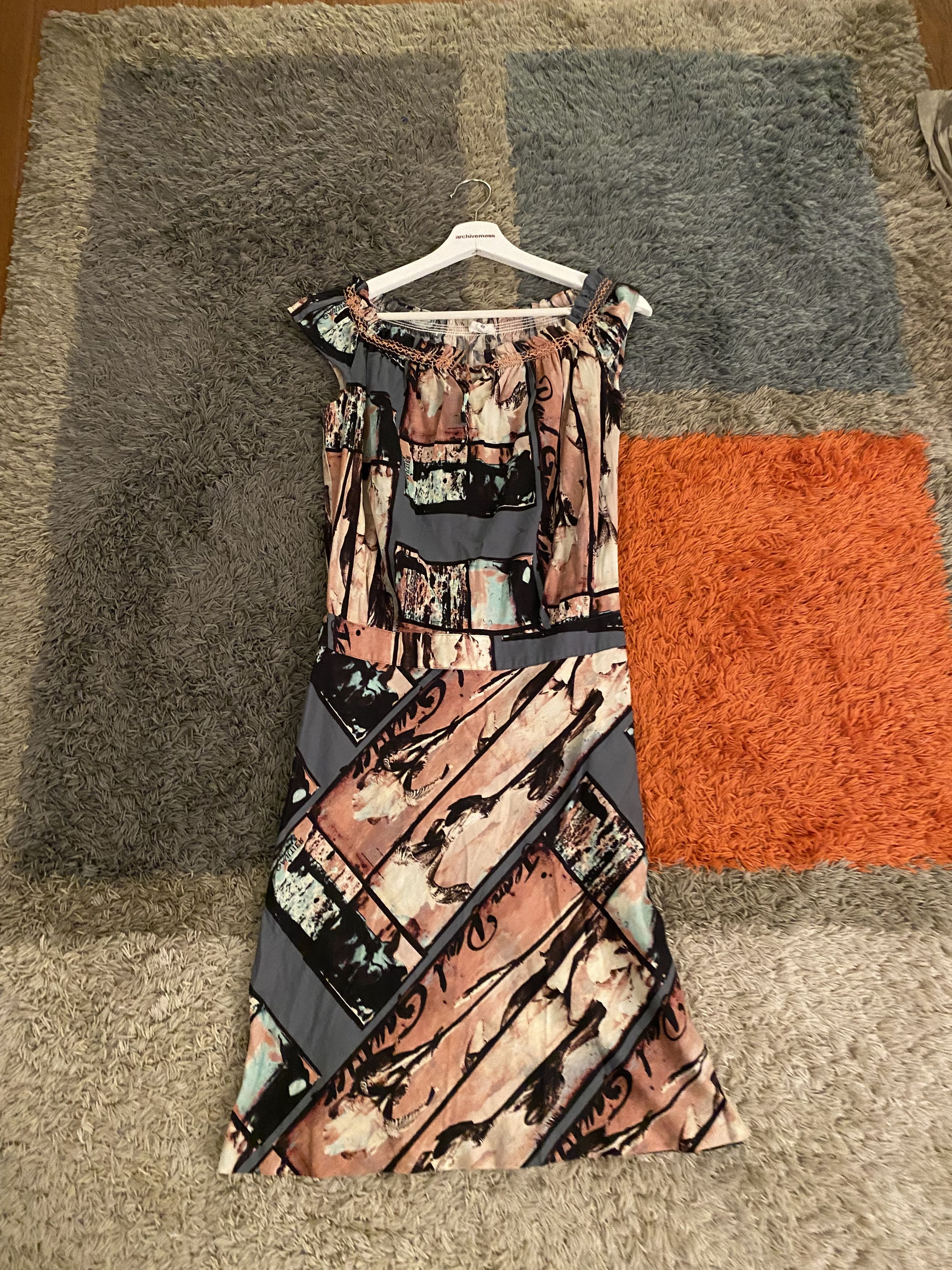 image of Jean Paul Gaultier Asymmetrical Print Dress, Women's (Size Small)