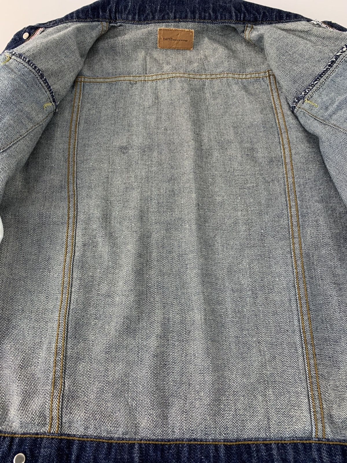 Japanese Brand Earth Music Indigo Denim Jacket Double Pocket Western Size L / US 10 / IT 46 - 7 Thumbnail