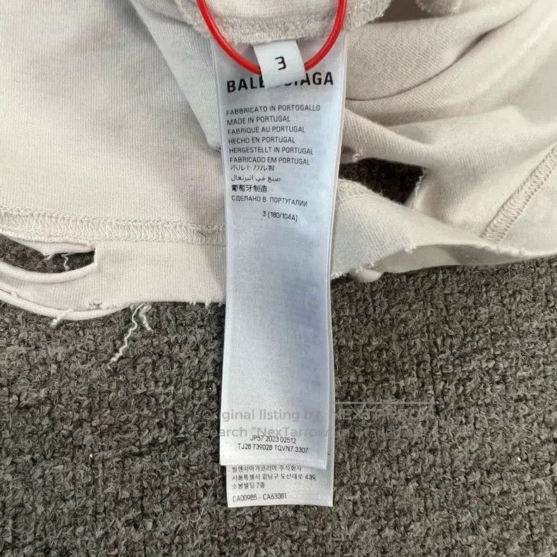 Balenciaga Mirror Distressed Short Sleeve T-shirt.