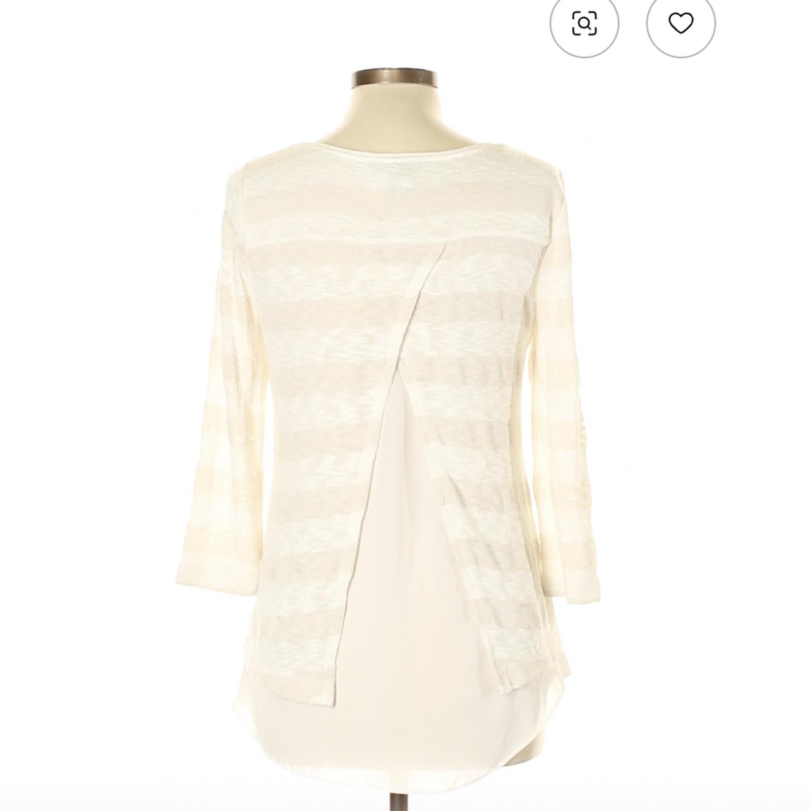 Other White House Black Market Ivory 3/4 Sleeve Top Size M Size M / US 6-8 / IT 42-44 - 2 Thumbnail