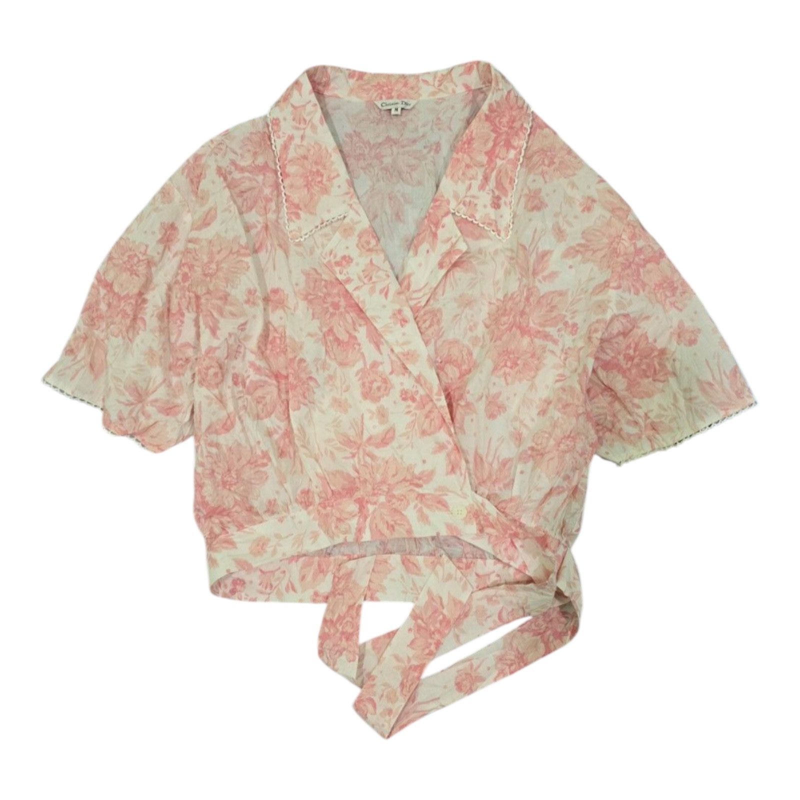 Christian Dior Monsieur Vintage Christian Dior Floral Wrap Blouse Size M / US 6-8 / IT 42-44 - 1 Thumbnail