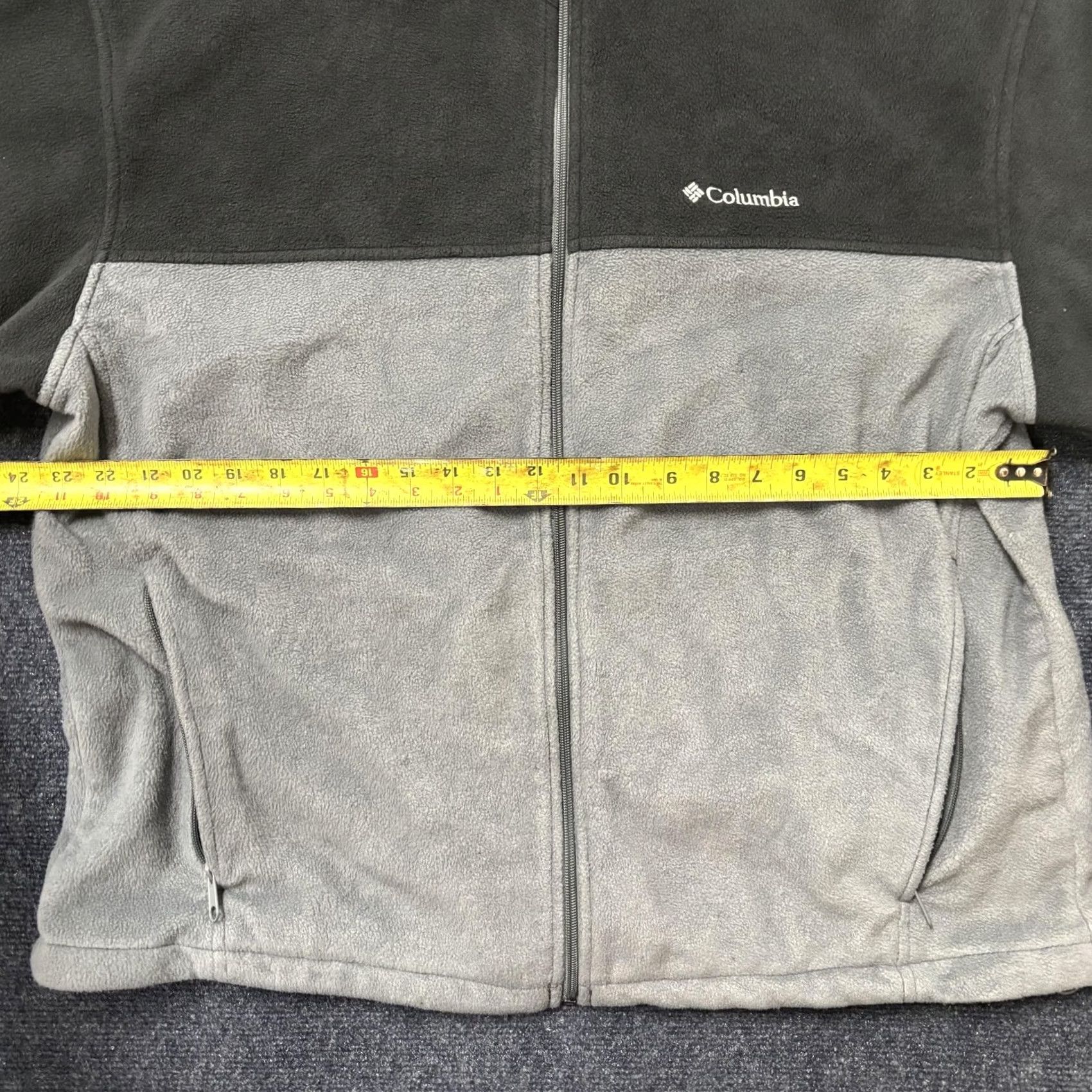 Vintage Columbia Jacket Mens 2XL Gray Black Fleece Full Zip Stand Collar Outdoor Casual Size US XXL / EU 58 / 5 - 4 Thumbnail