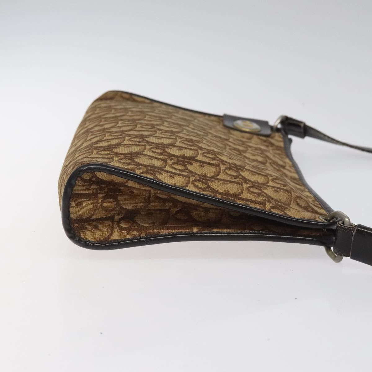 Dior DIOR Trotter Canvas Shoulder Bag Brown Gold Size ONE SIZE - 4 Thumbnail