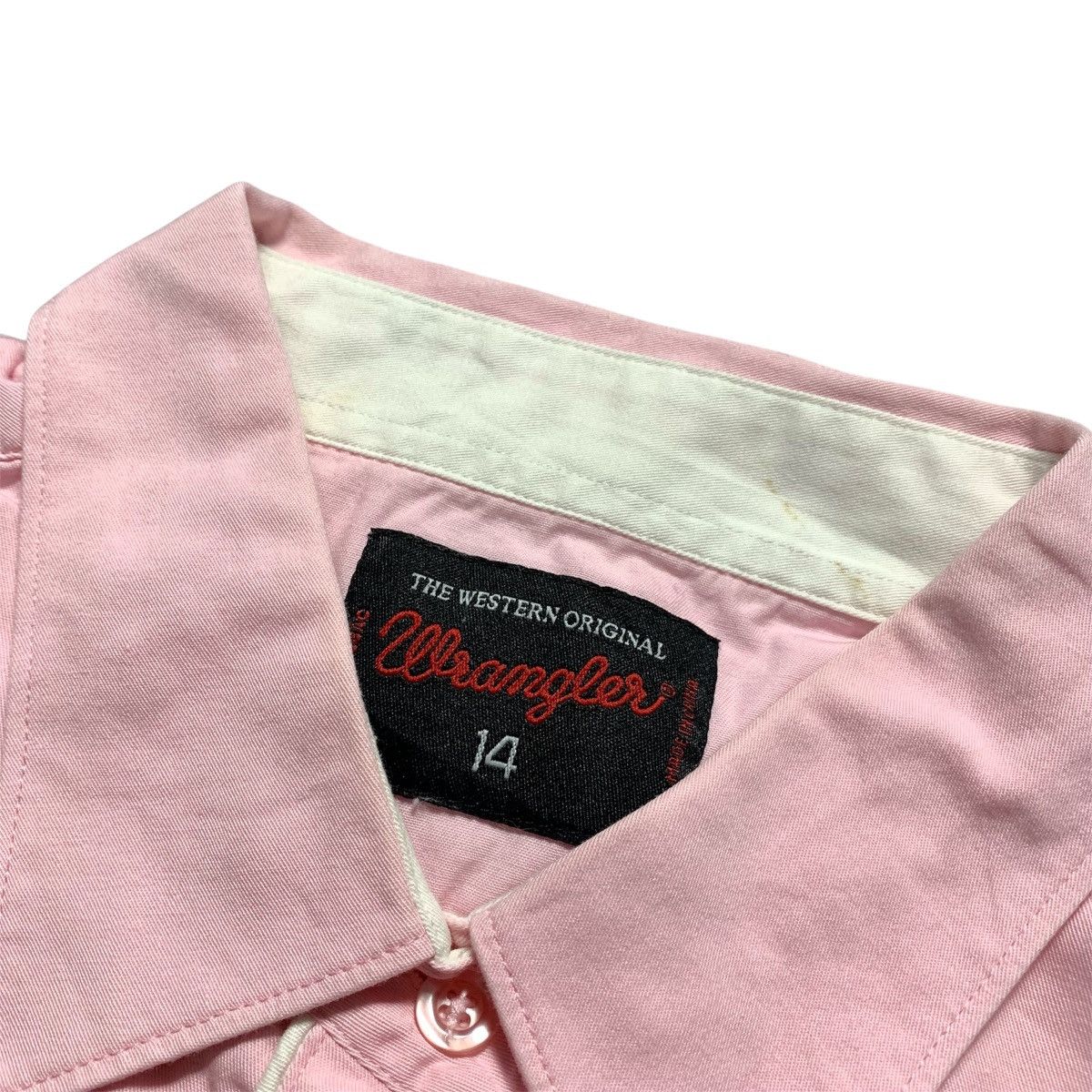 Wrangler Western Style Button Snap Shirt Pink