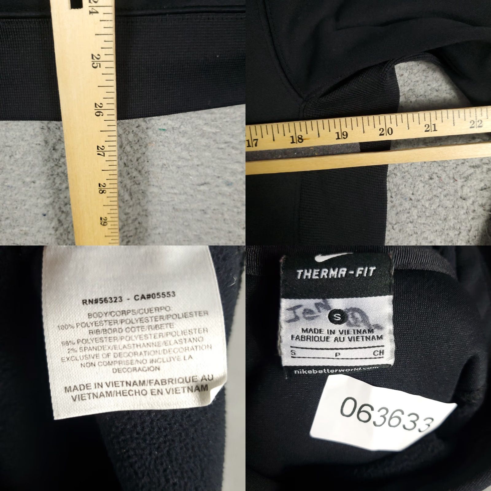 Nike Nike Hoodie Mens Small Black Pullover Thermo Fit Sweatshirt Mock Neck Hooded All Seasons Logo Pockets Winter Fall Spring Summer 90s? Size US S / EU 44-46 / 1 - 8 Thumbnail