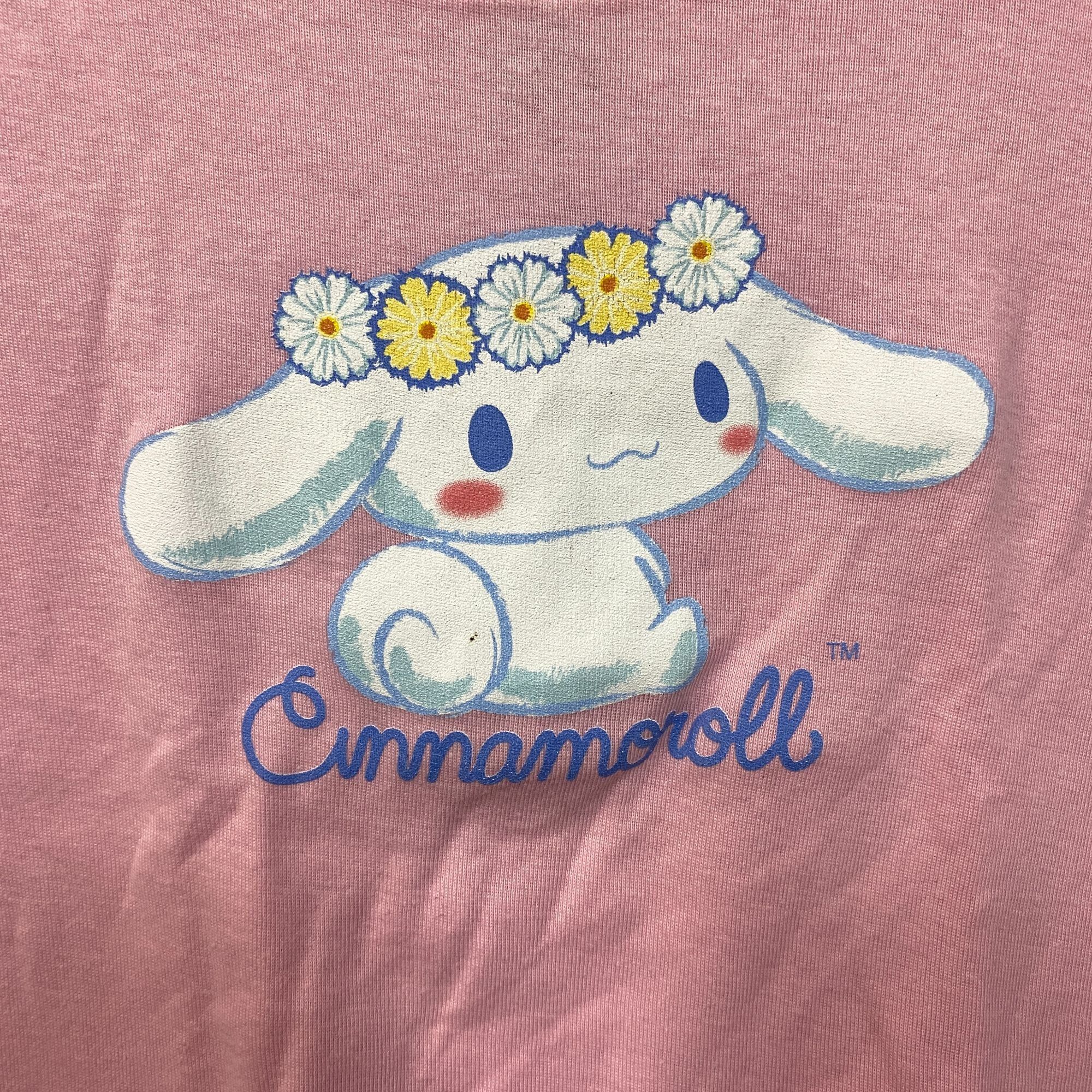 Other Sanrio Cinnnamoroll Flower Crown Pink Croptop T-Shirt Large Size L / US 10 / IT 46 - 2 Thumbnail