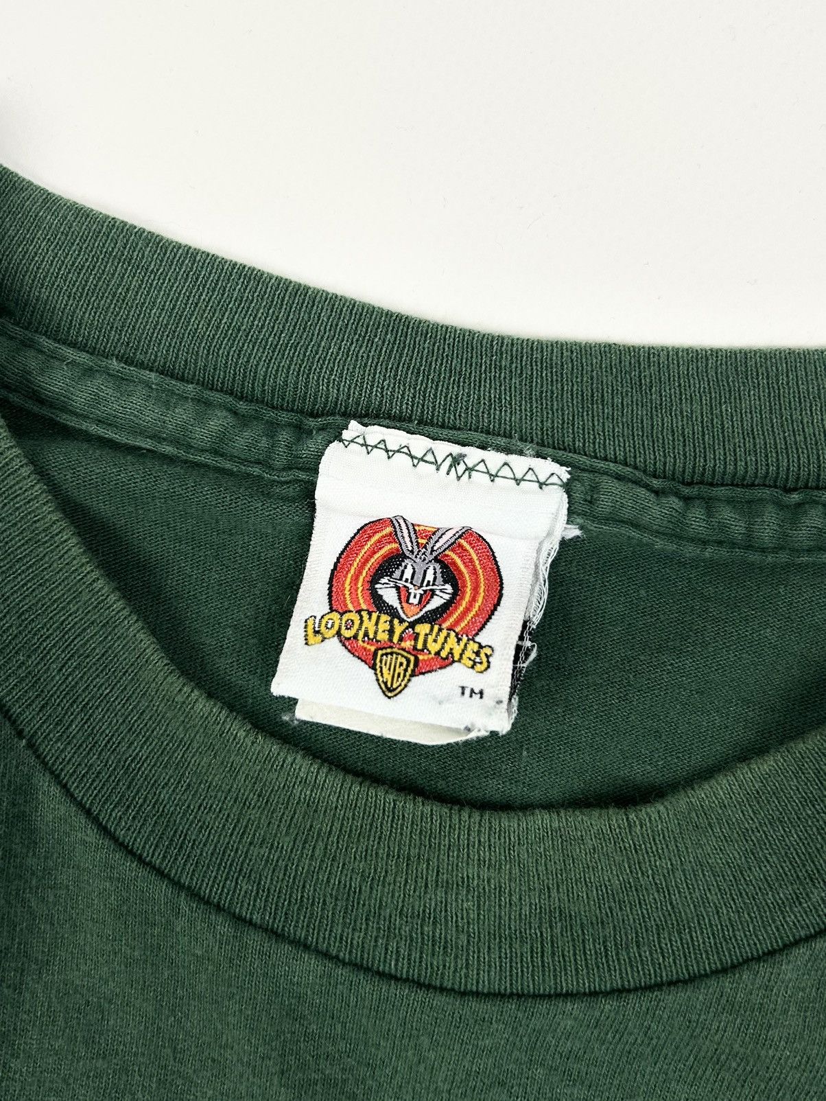 Warner Bros Vintage Warner Bros x Looney Tunes Green Taz Tee 1997 USA Size US L / EU 52-54 / 3 - 10 Thumbnail