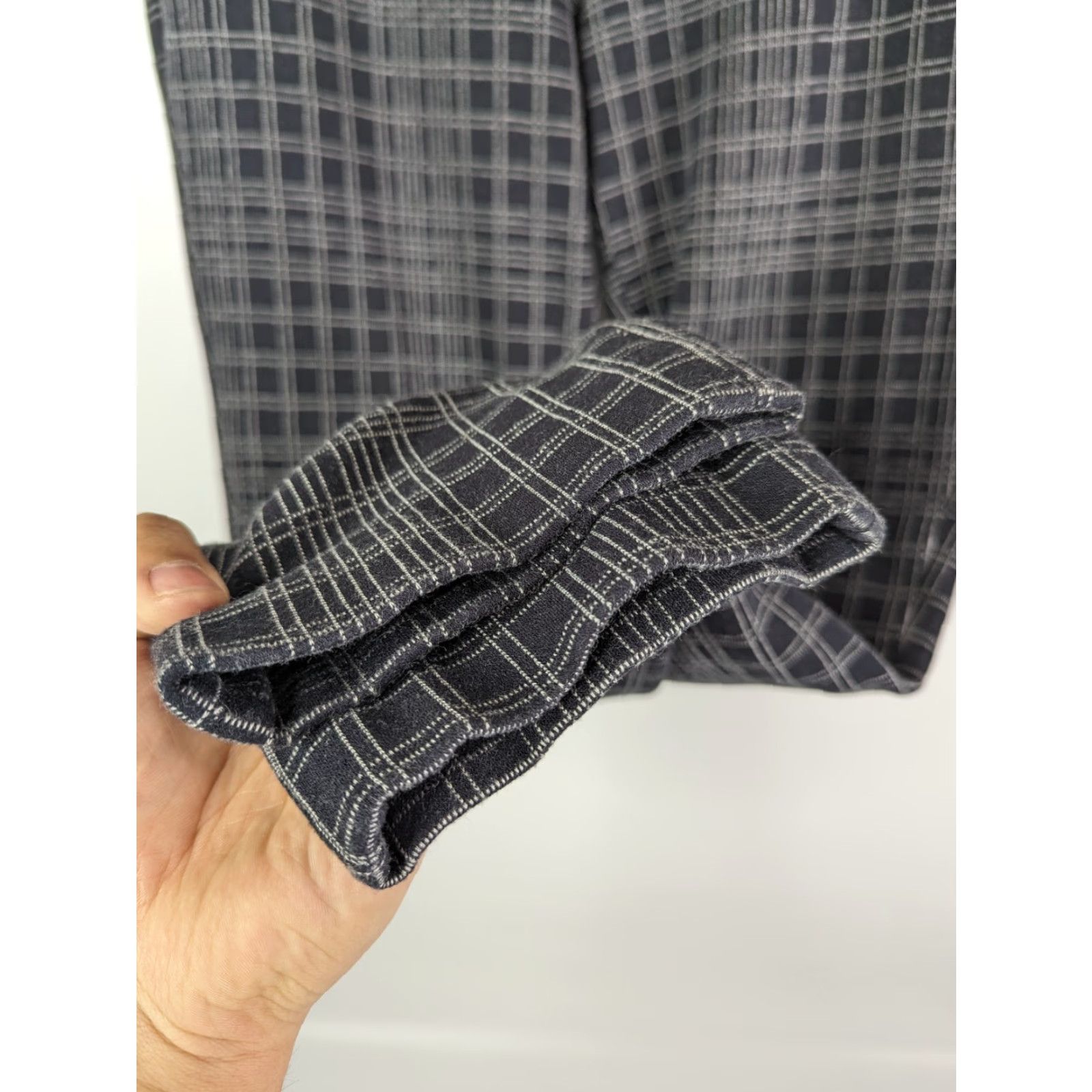 Theory Theory Cropped Pants Women 6 Black Multi Plaid Knit Pattern Trousers Size 6 Theory Testra 2B Black Multi Structured Knit Pattern Pants Trousers Size 6 Size 28" / US 6 / IT 42 - 3 Thumbnail