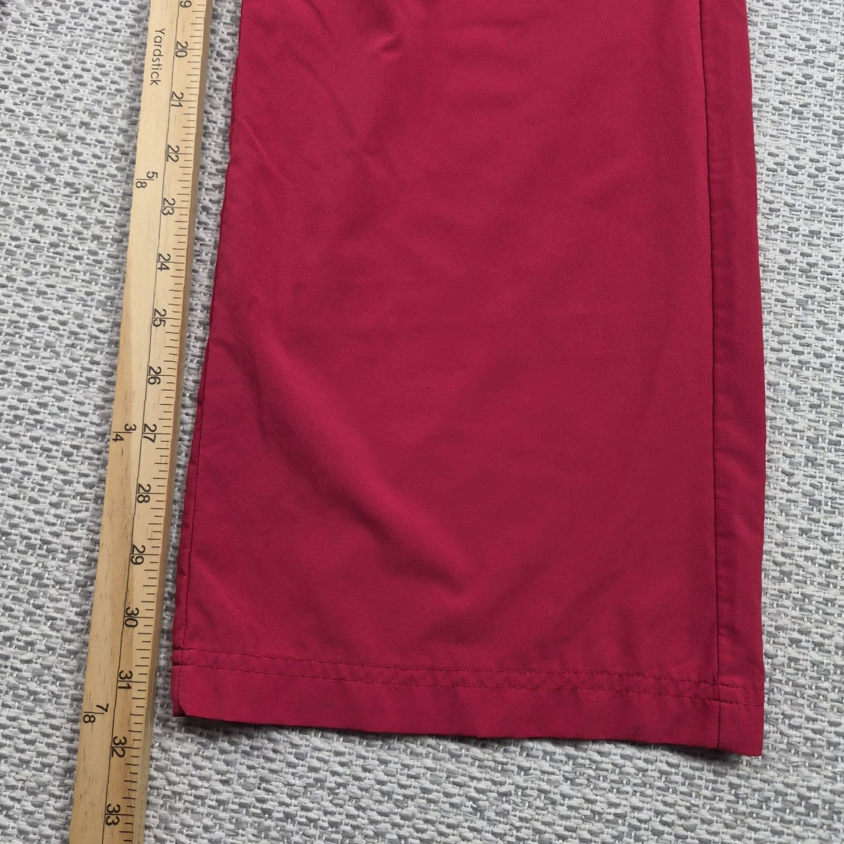 Vintage Paskho Pants Mens Large Red Track Athletic Travel Stretch Zip Pocket Pockets Size US 33 - 7 Thumbnail