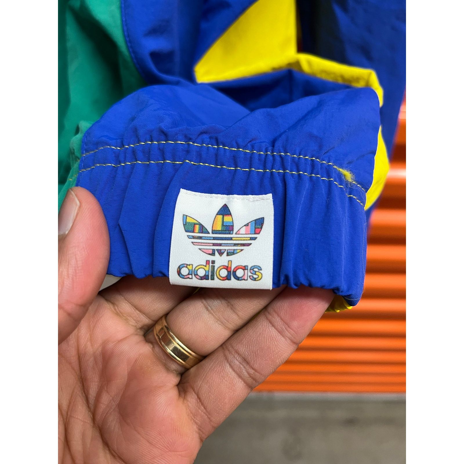 Adidas adidas originals - PRIDE OFF CENTE Sports Jacket Multi/ Sz L Size US L / EU 52-54 / 3 - 6 Thumbnail