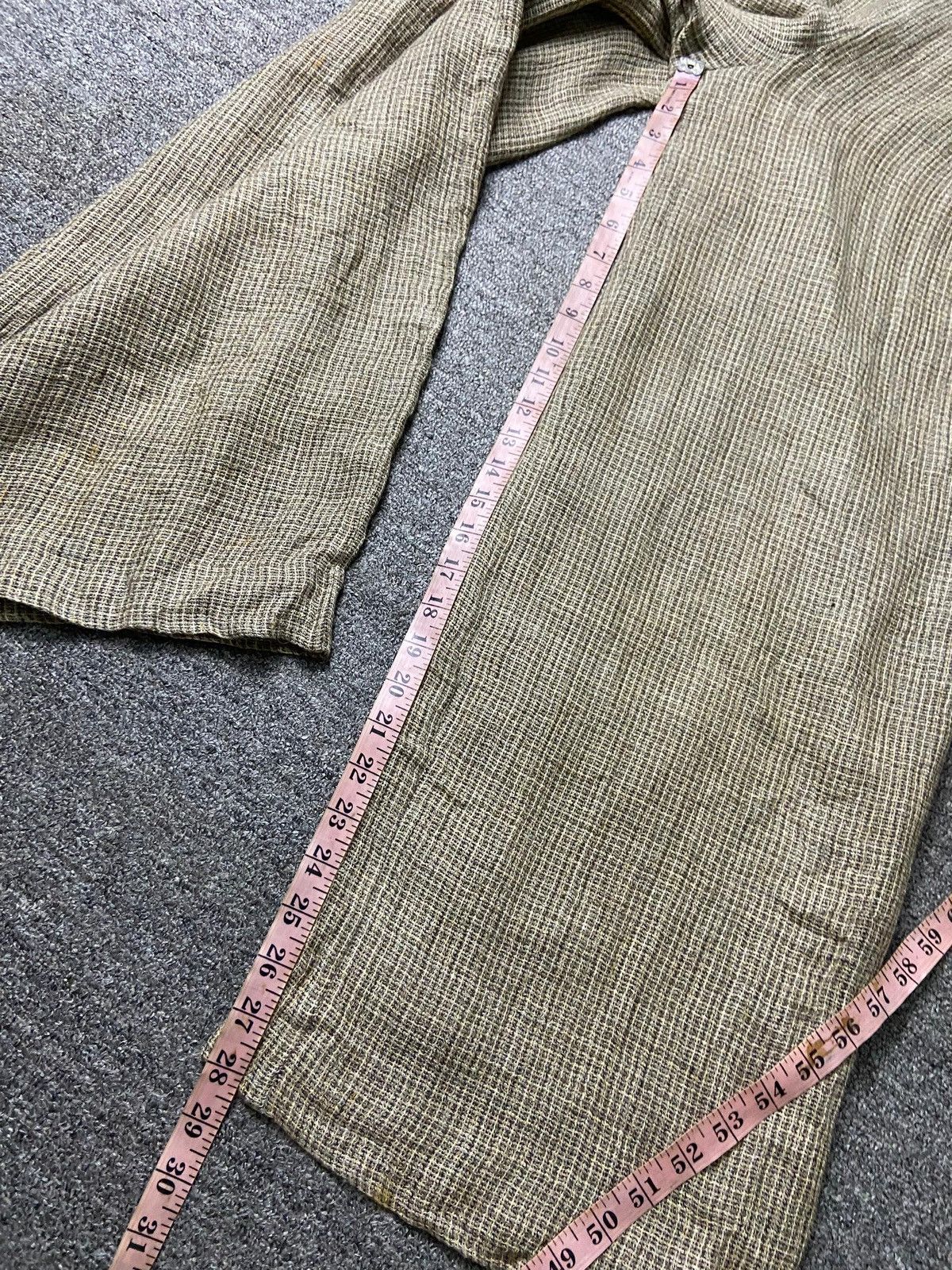 Japanese Brand FINITY Brand Linen Checkered Wide Leg Pants (169) Size 28" / US 6 / IT 42 - 7 Thumbnail
