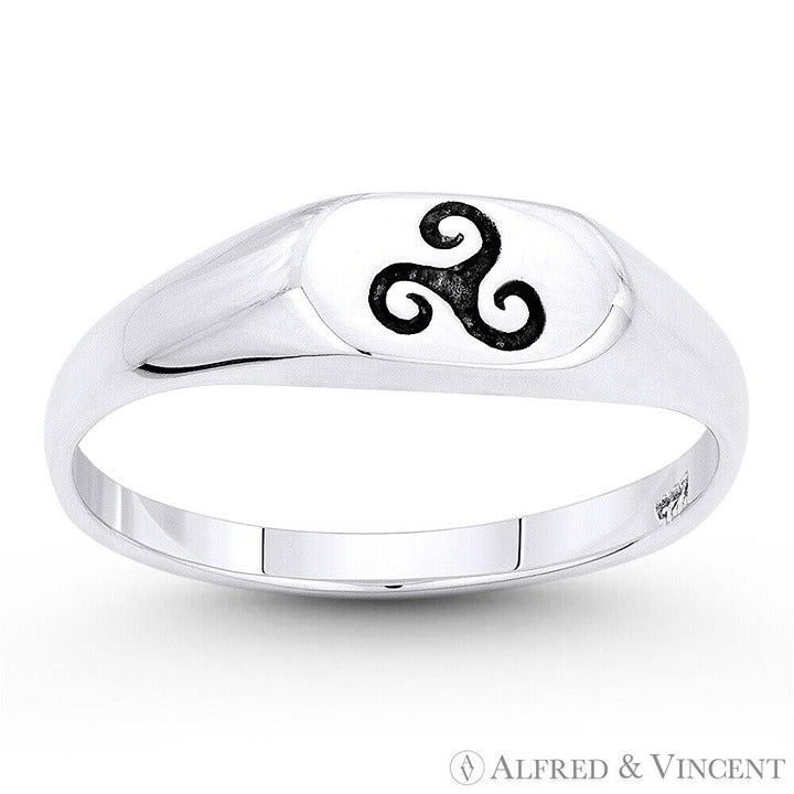 Other Celtic Triskelion Triple Spiral Ring in .925 Sterling Silver Size ONE SIZE - 1 Preview