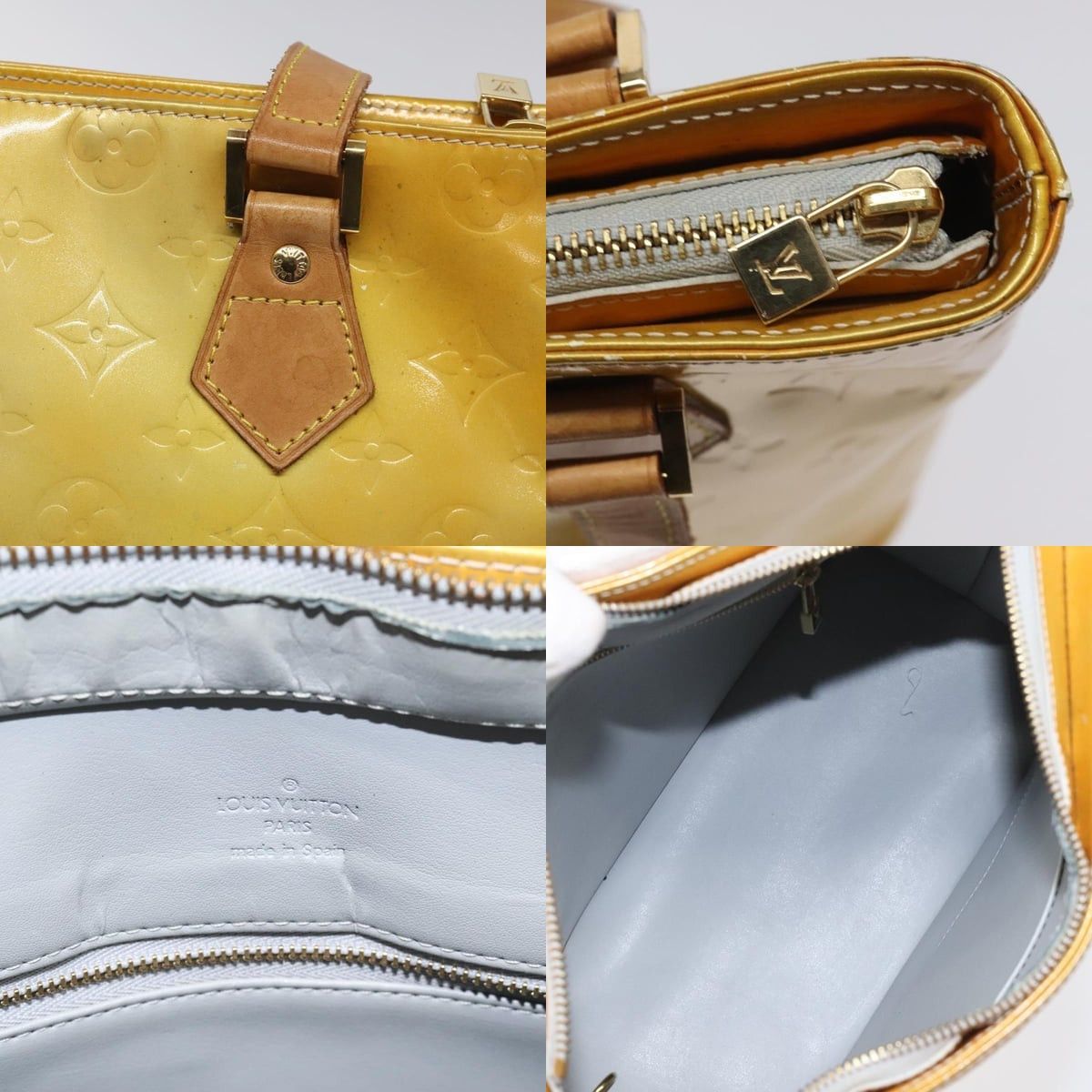 Louis Vuitton LOUIS VUITTON Monogram Vernis Houston Hand Bag Gris M91053 Size ONE SIZE - 11 Thumbnail