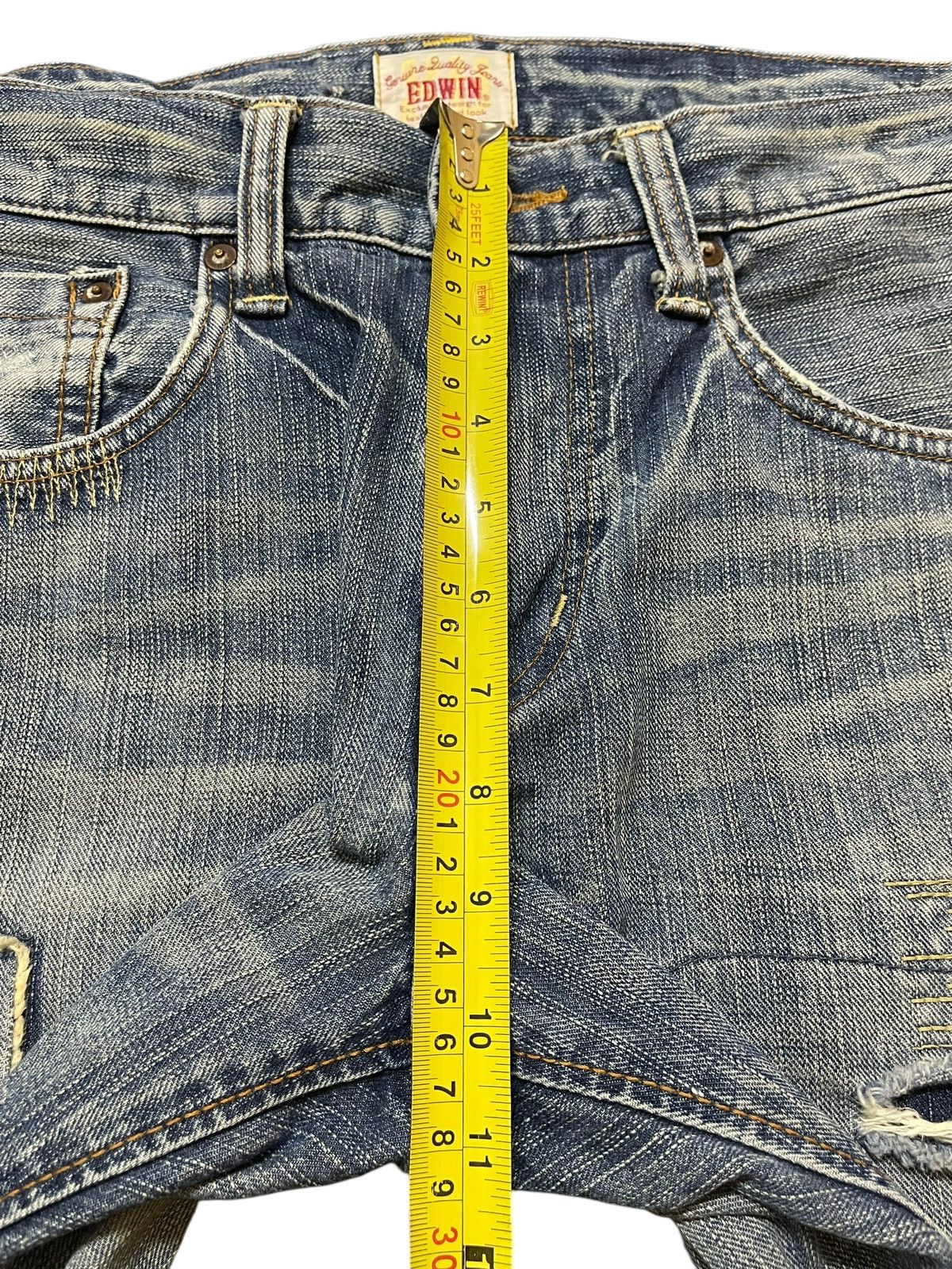 Edwin Edwin XV Exclusive Vintage Faded Distressed Loose Jeans Size US 33 - 16 Thumbnail