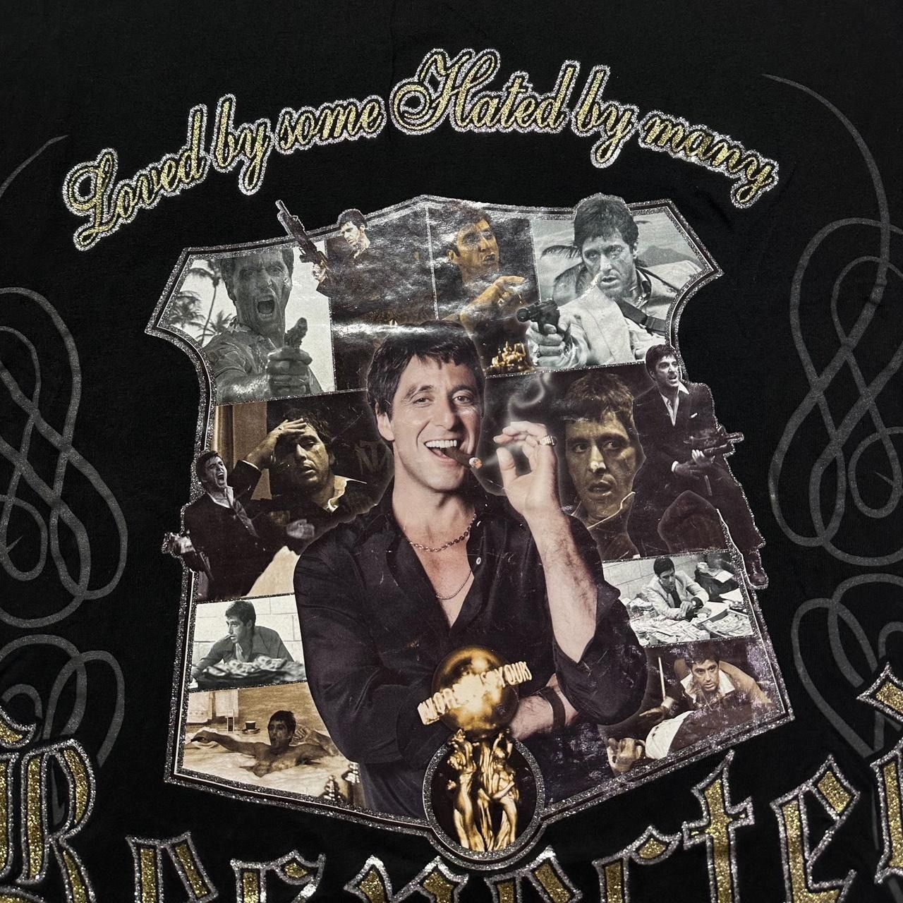 Hanes × Vintage Vintage Scarface Respect T-Shirt Size US XL / EU 56 / 4 - 3 Thumbnail