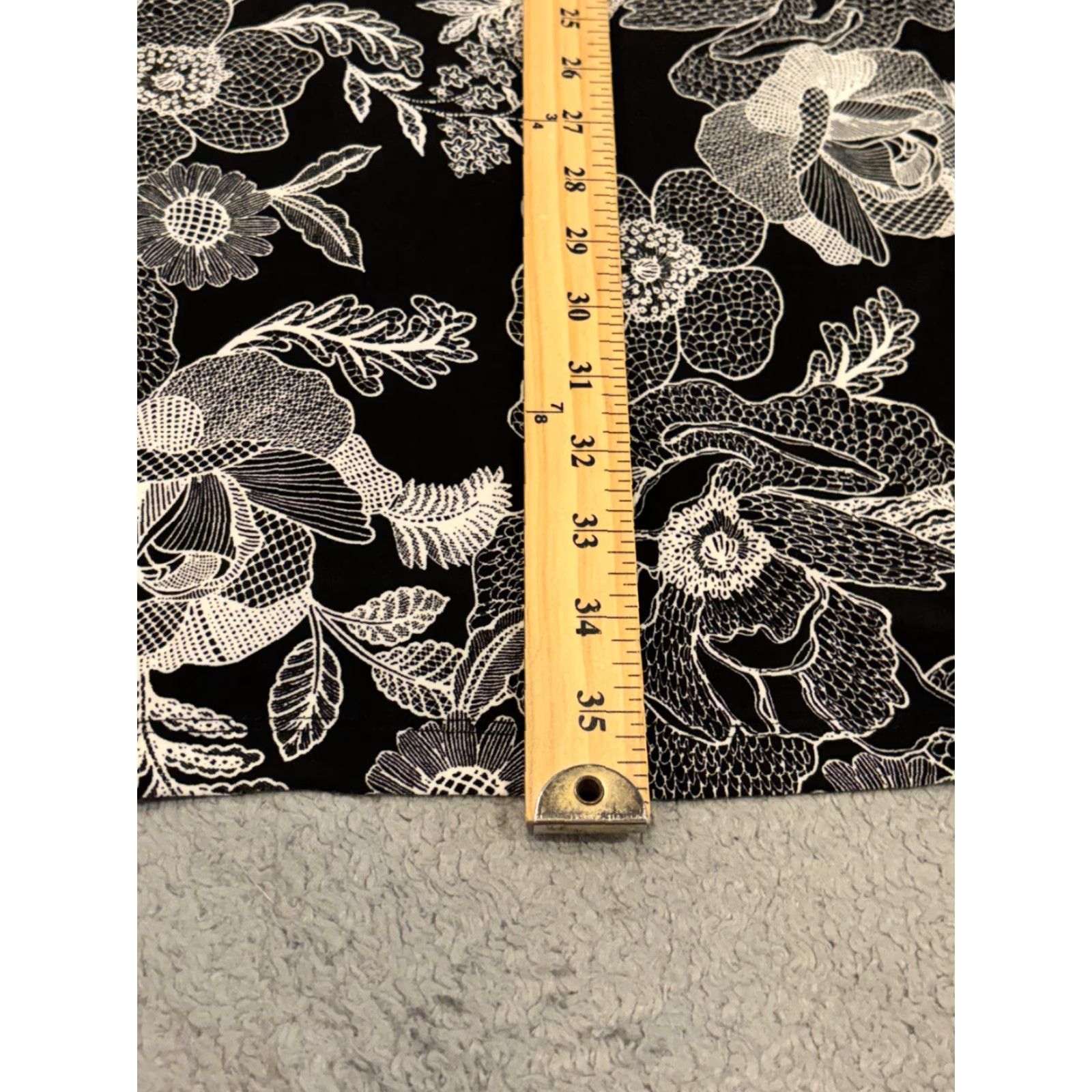 Tommy Hilfiger Tommy Hilfiger Dress Womens 10 Black Floral Long Sleeve Sheath Casual Midi Size L / US 10 / IT 46 - 4 Thumbnail