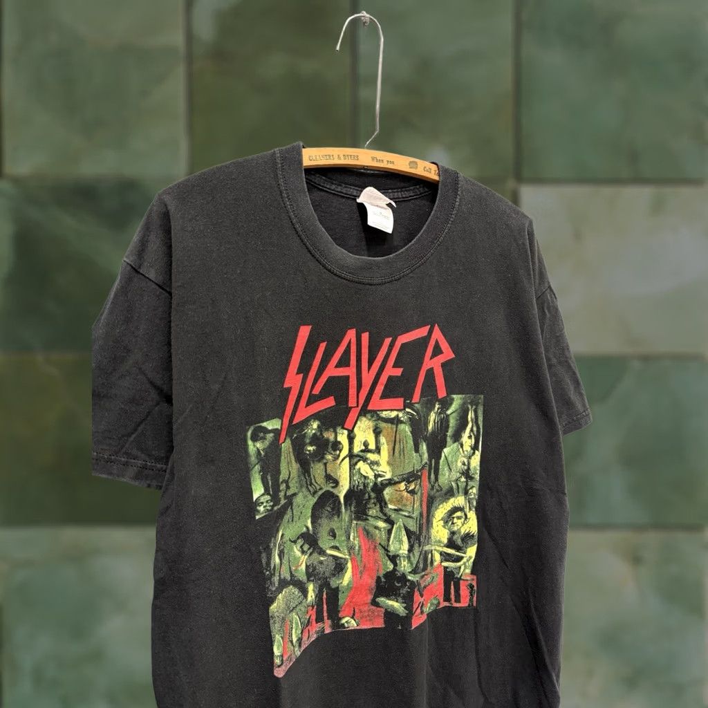Gildan VINTAGE Slayer Tour Do You Want To Die Band Tee Shirt L Gildan Mens Black 2003 26in 22in Size US L / EU 52-54 / 3 - 1 Thumbnail