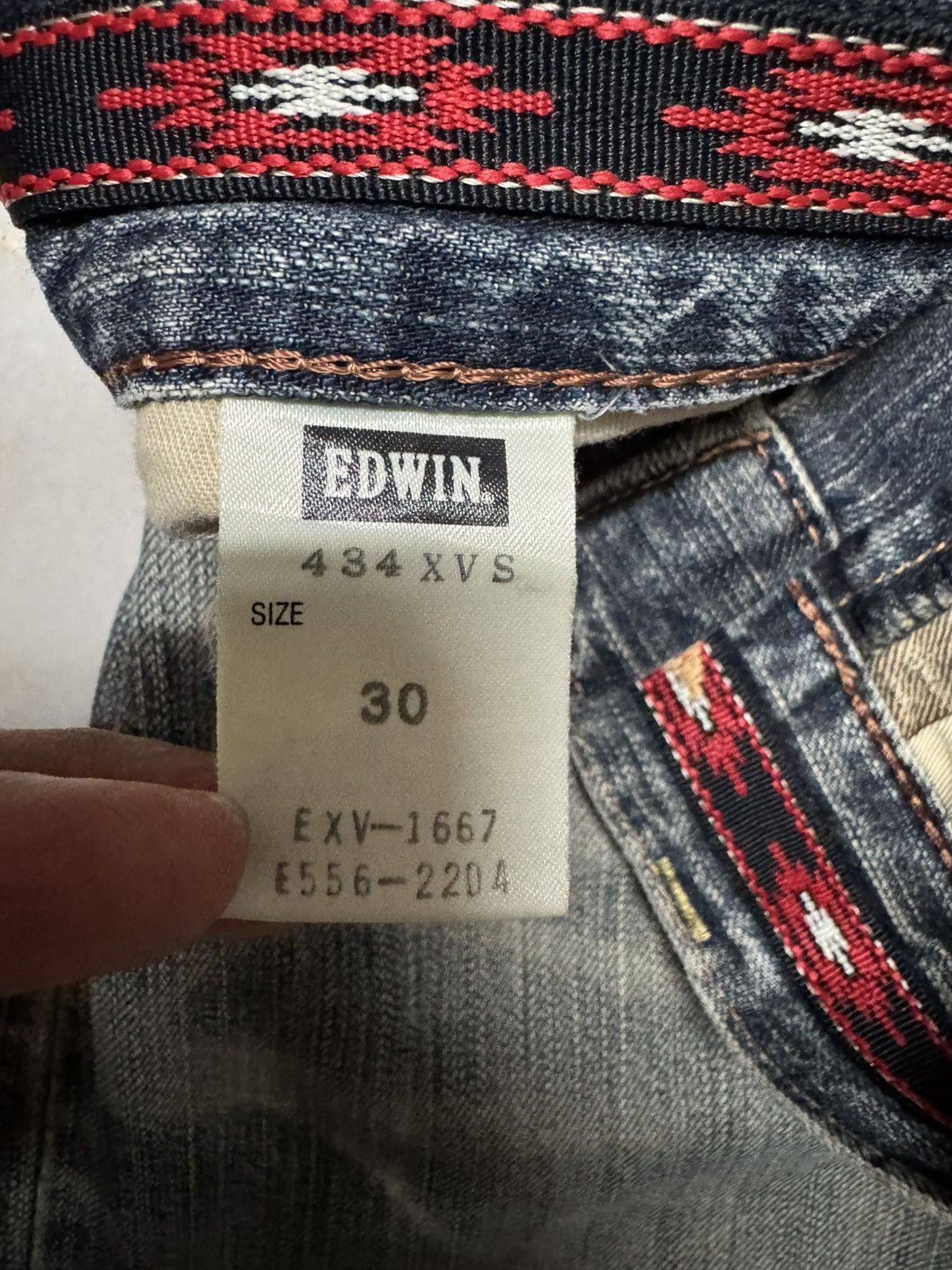 Edwin 💥BAGGY💥INSANE EDWIN EXCLUSIVE VINTAGE REPAIRED MUDWASH JEAN Size US 31 - 10 Thumbnail
