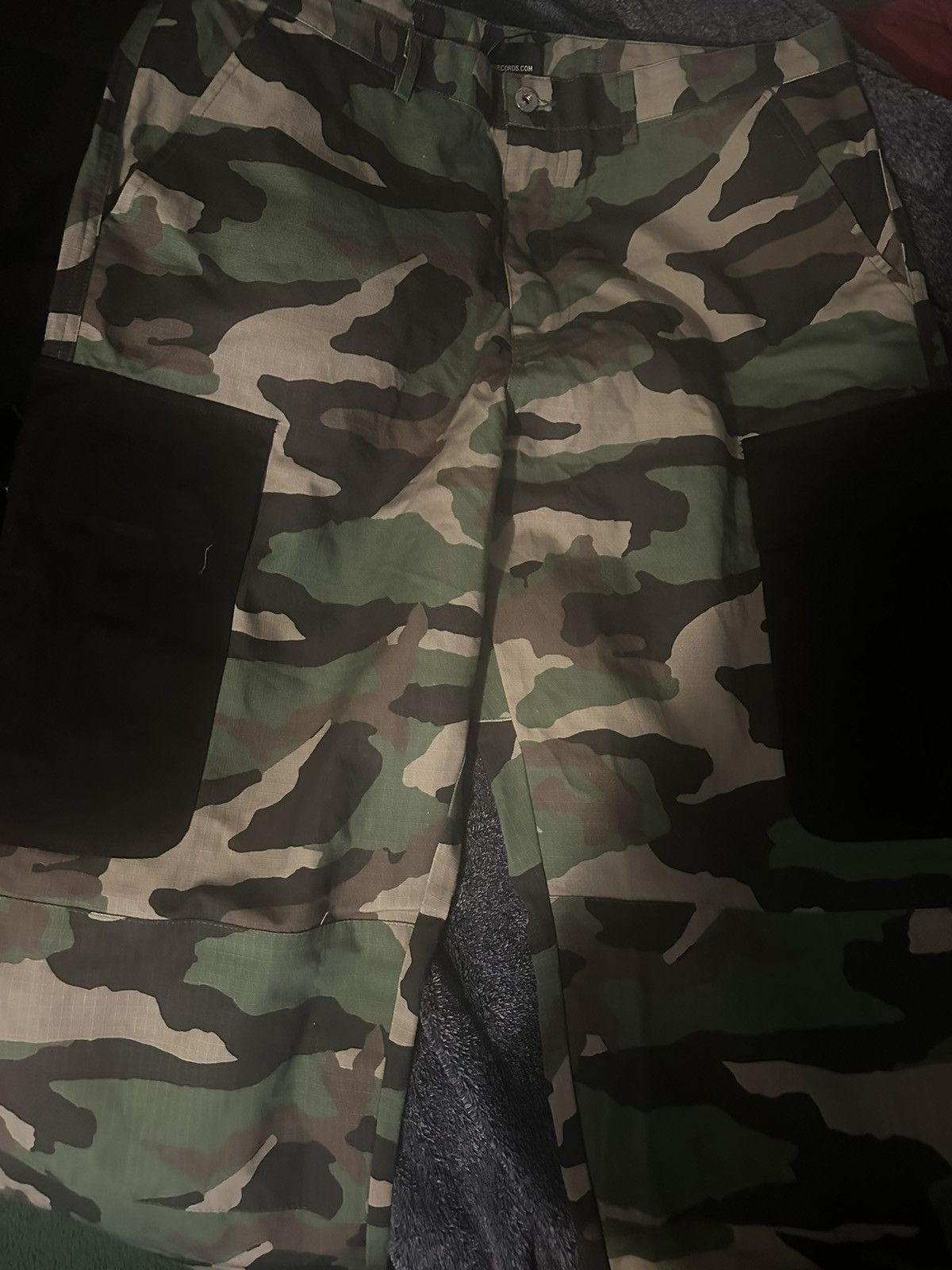 image of G59 Records x Pouya Uicideboy Merch Suicideboys Camo Cargo Pants, Men's (Size 38)