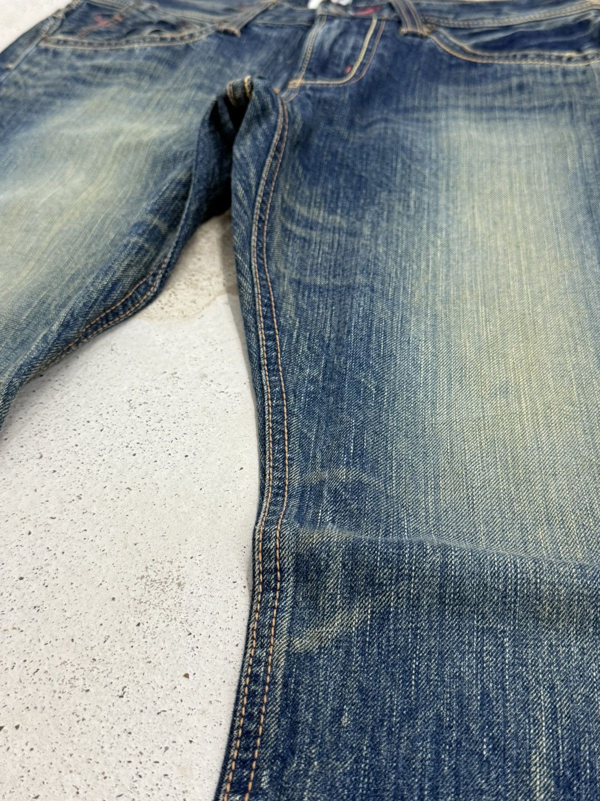 Edwin Vintage Miss 503 Rude Flare Mudwash Unisex Denim Japan Size 29" - 10 Thumbnail