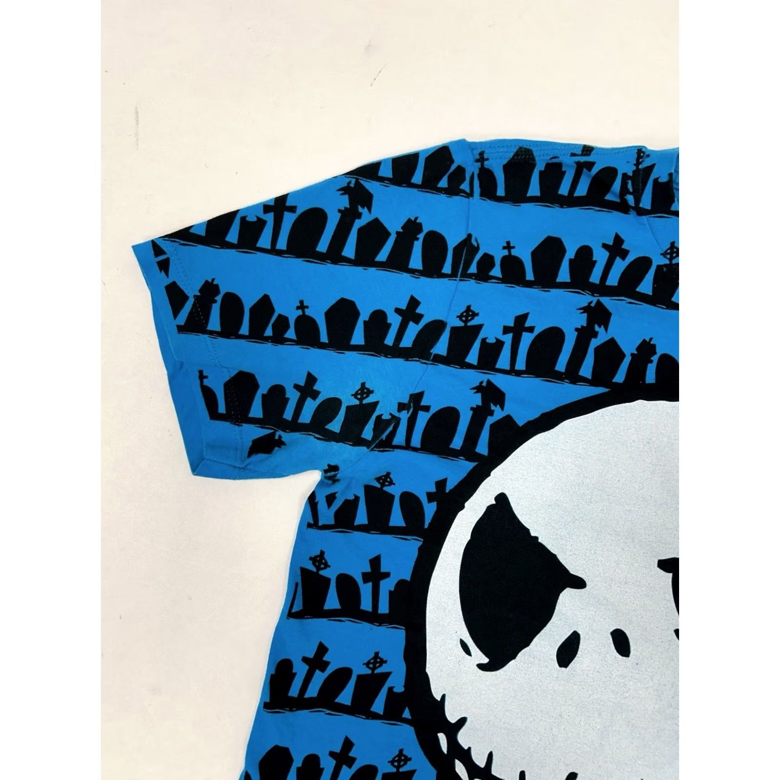 Disney Disney The Nightmare Before Christmas Jack Skellington Face AOP Shirt Small Blue Movie 2000s Y2K Unisex Adults Size US S / EU 44-46 / 1 - 6 Thumbnail