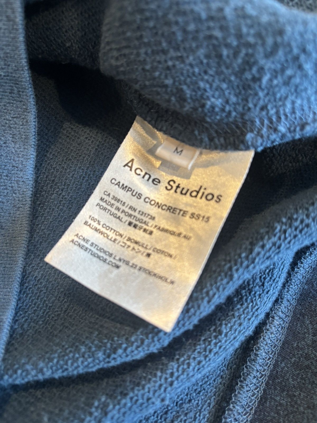 Acne Studios Acne Studios Campus Concrete SS15 Paint Splattered Sweatshe Size US M / EU 48-50 / 2 - 4 Thumbnail