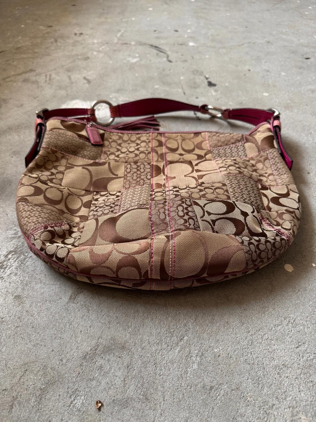 Coach Coach Signature PatchWork Snakeskin Bag Beige/Pink Size ONE SIZE - 4 Thumbnail