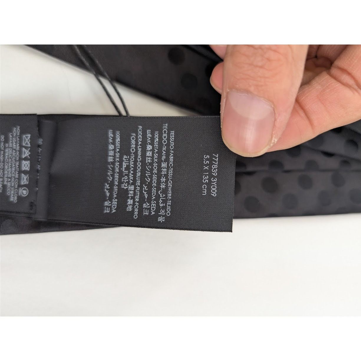 Saint Laurent Paris o1rshd1 Size: OS / Dotted Tie in Black Size ONE SIZE - 14 Thumbnail